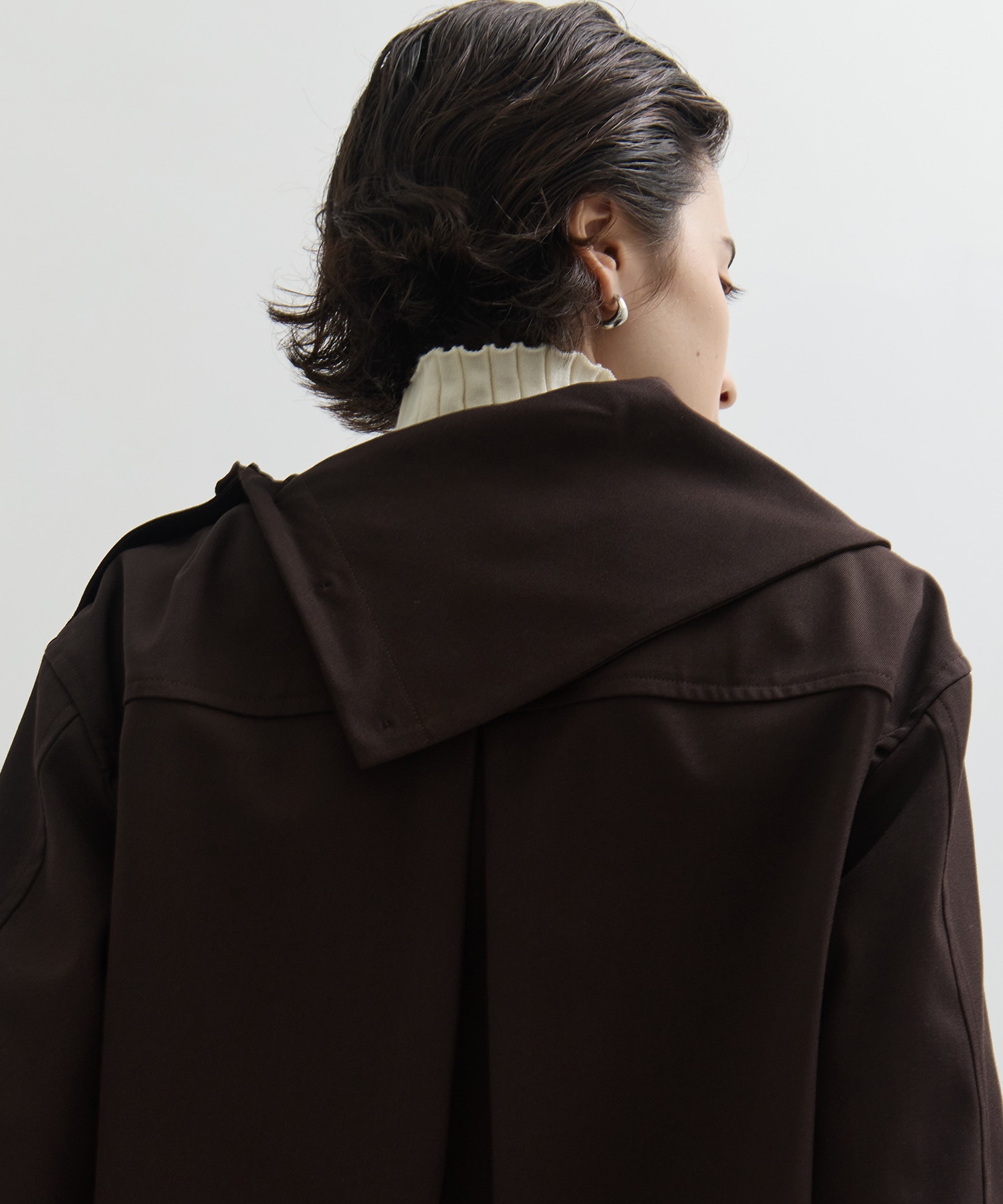 Viscose Wool Big Collar Shirt STUDIOUS