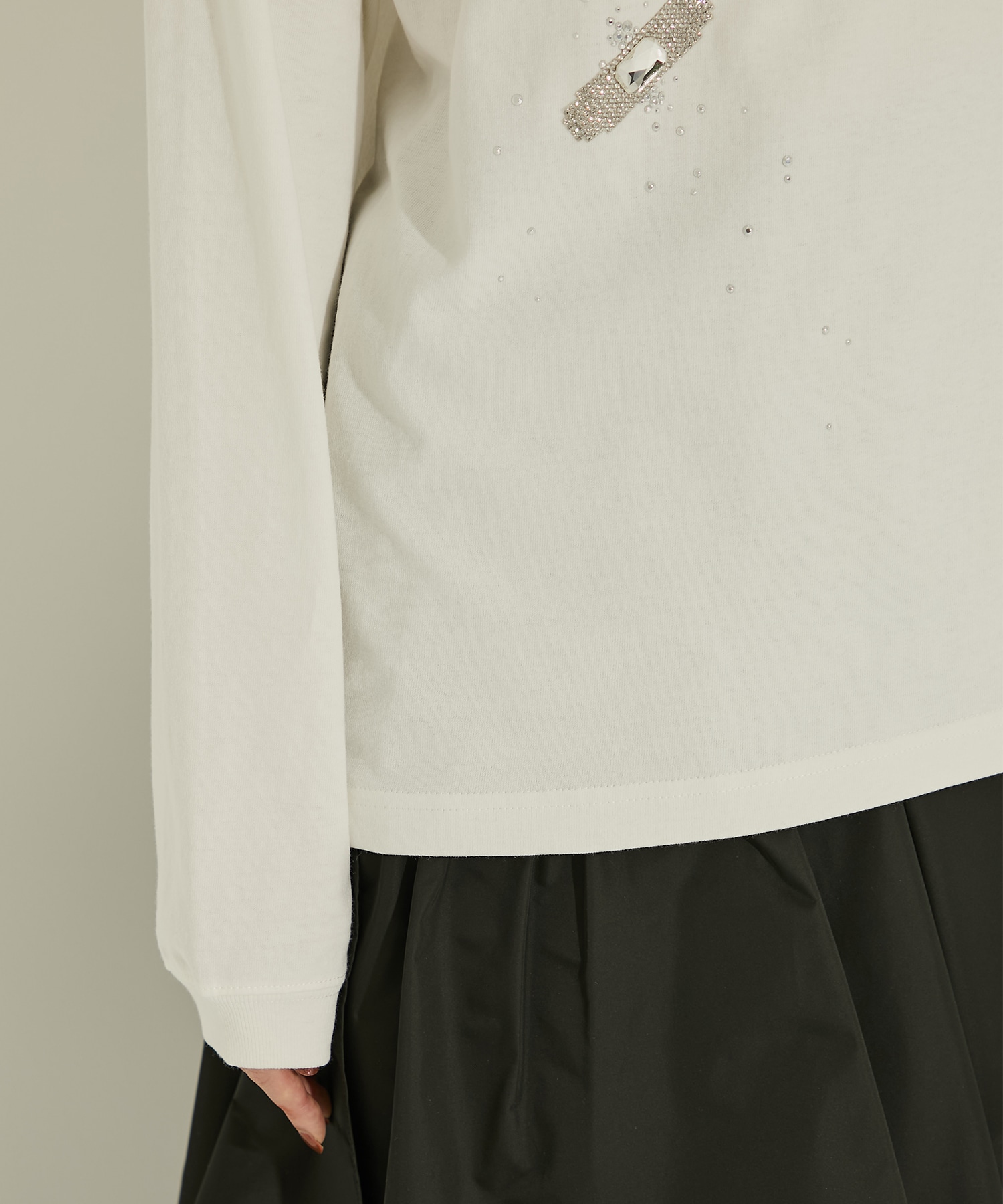 今季　Bijou Aid T-shirt White Bijou Aid long sleeve T-shirt White(2 WHITE): tanakadaisuke