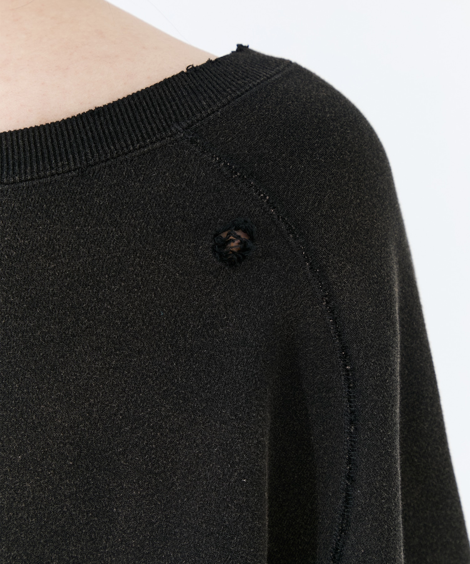 Deconstructed Sweat Shirt  Cotton French Terry Needles