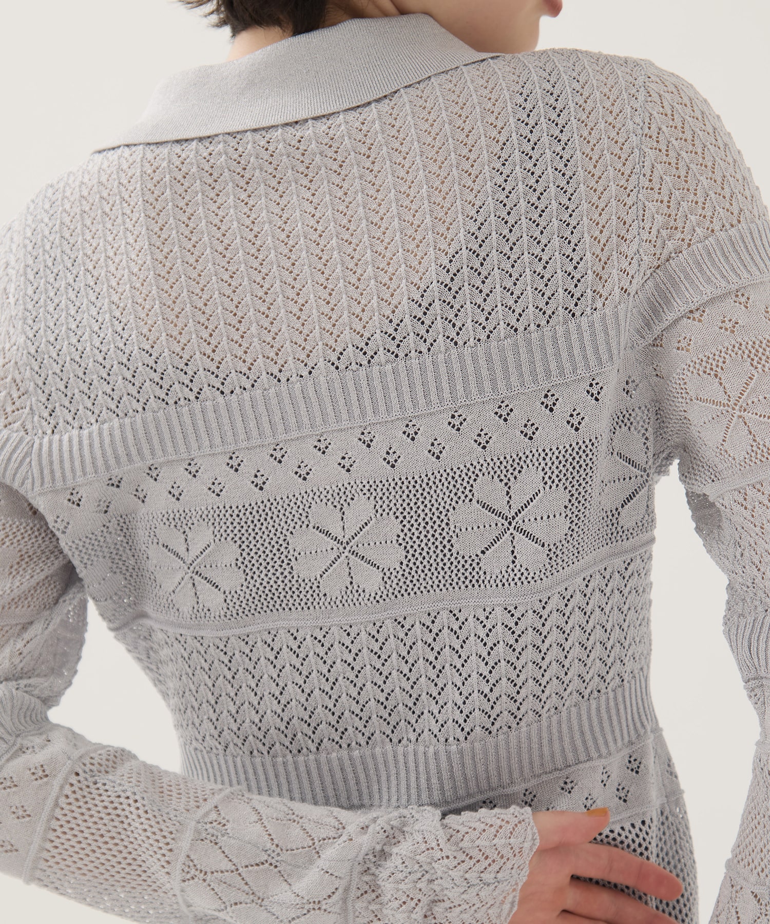 Flower Lace Knit Top EMILY ODA