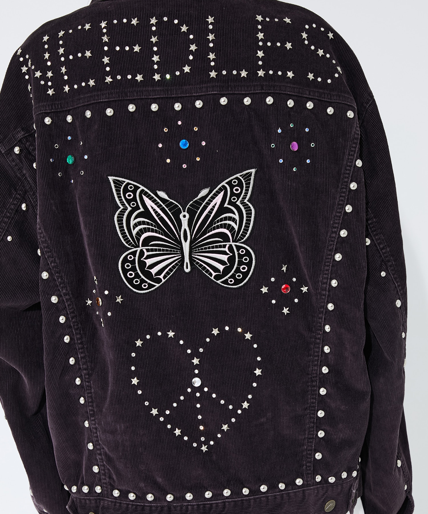 Studded Jean Jacket - 14W Corduroy Needles