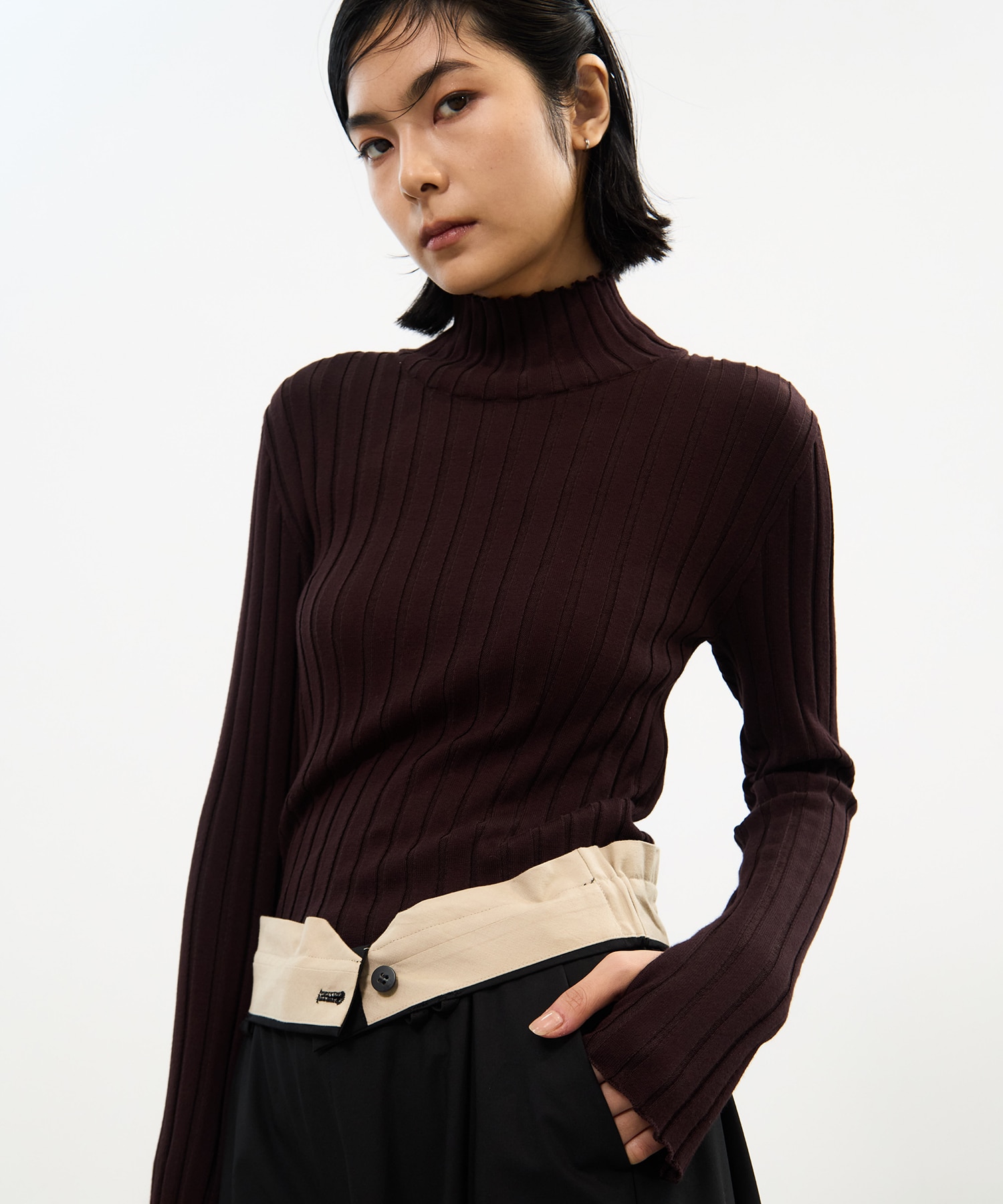 Silk Viscorse Wide Rib KT STUDIOUS