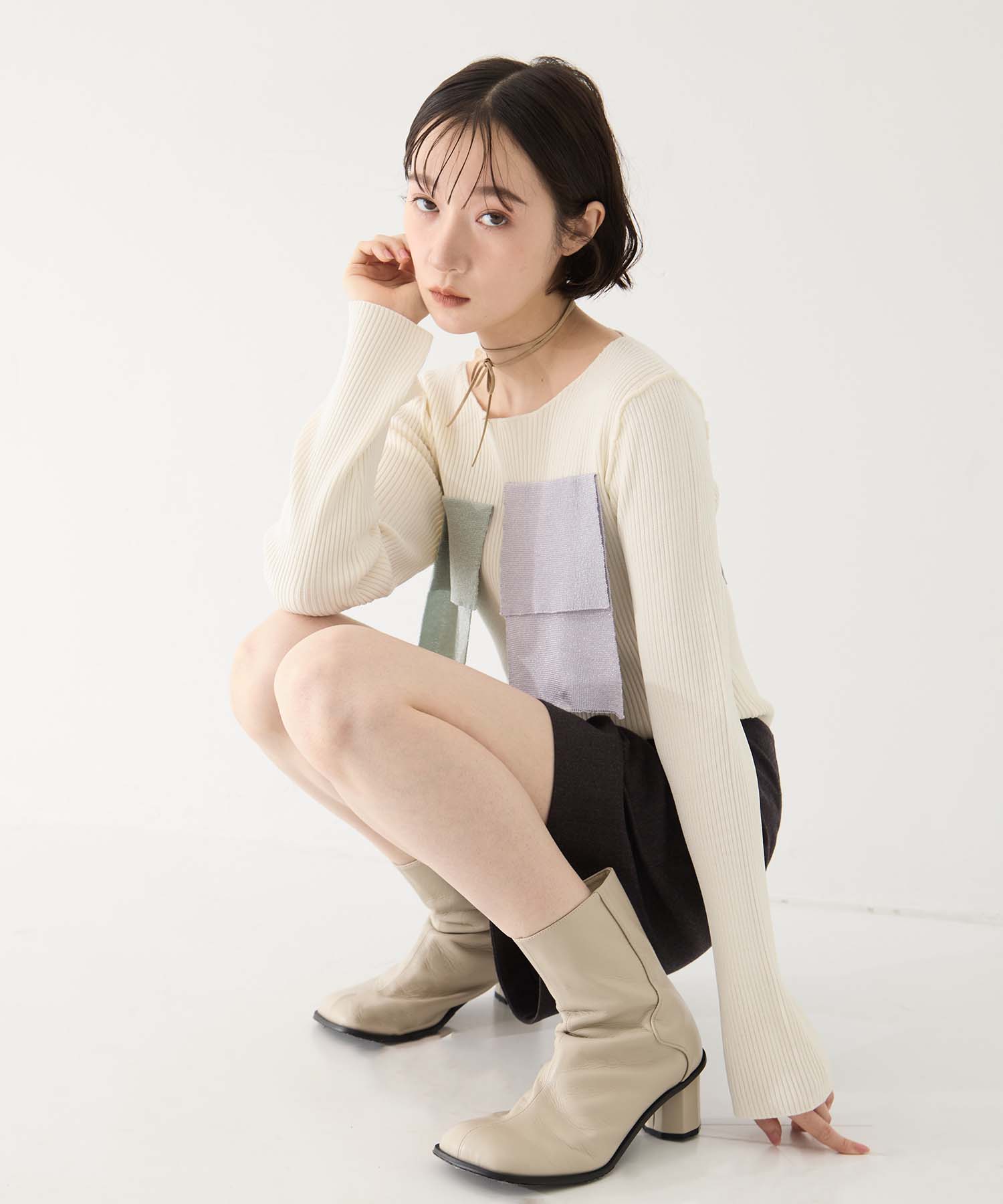 別注CREW NECK RIB KNIT kotohayokozawa