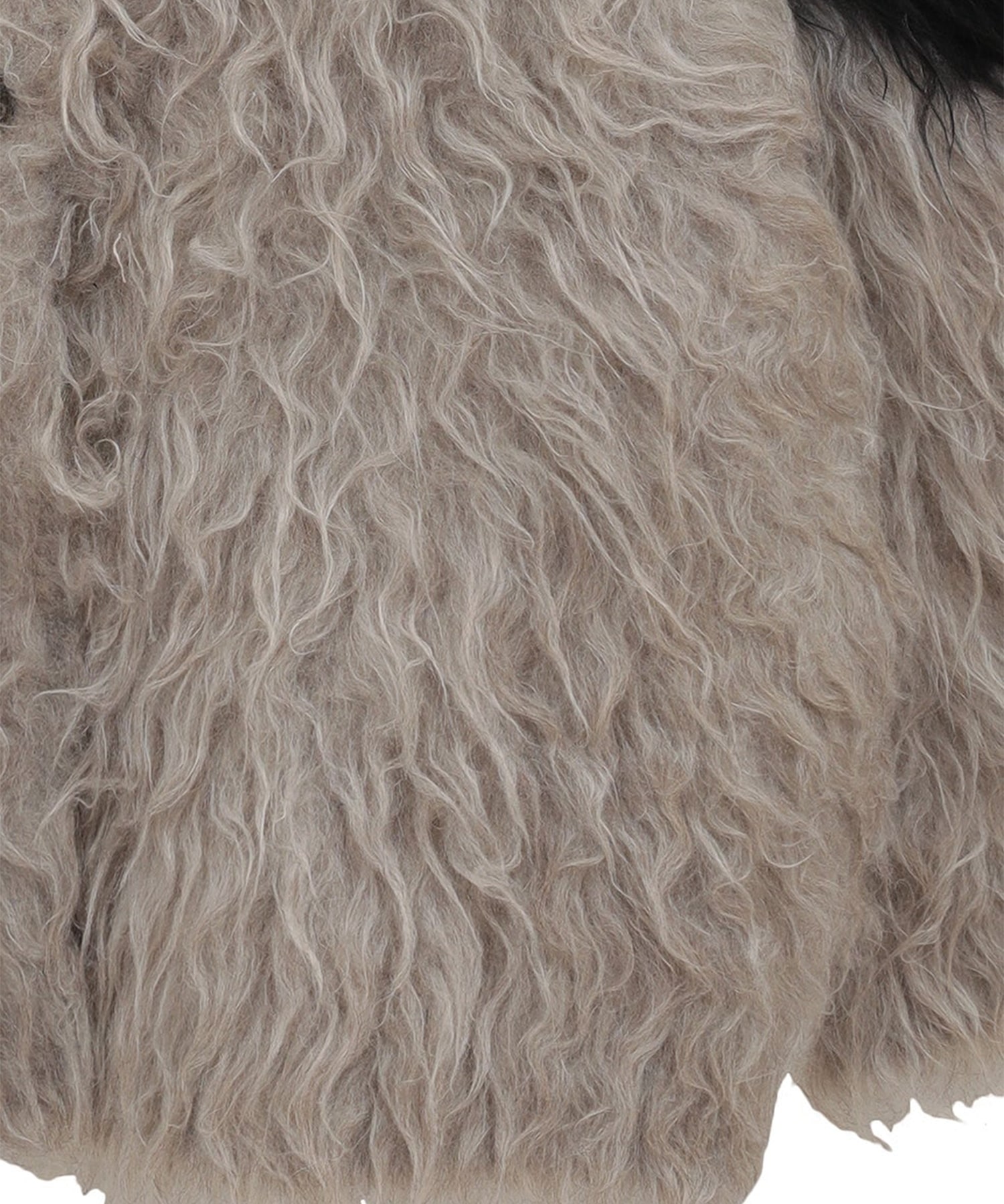 BI COLOR SHAGGY KNIT CARDIGAN CLANE