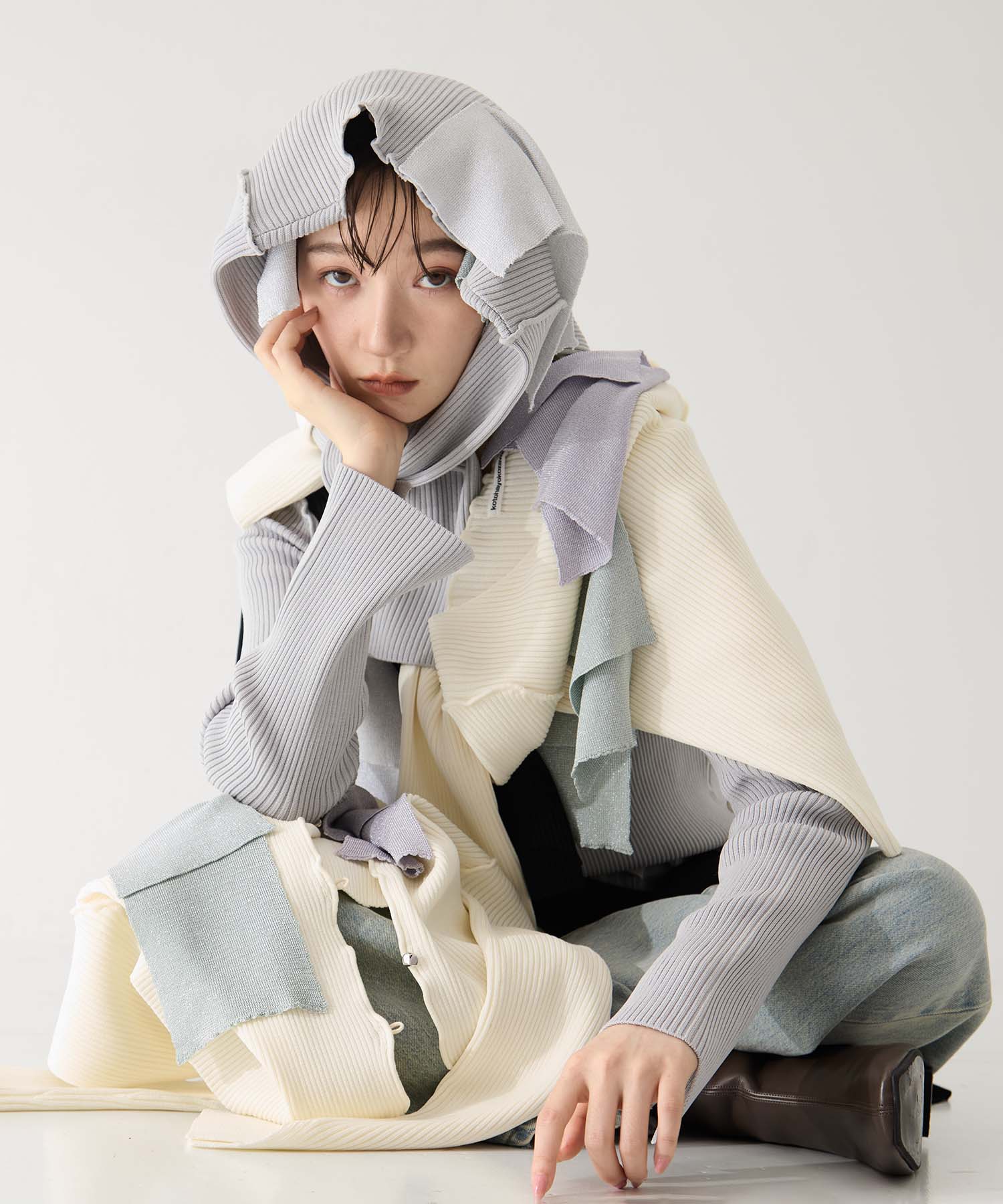 別注 RIB KNIT CARDIGAN kotohayokozawa