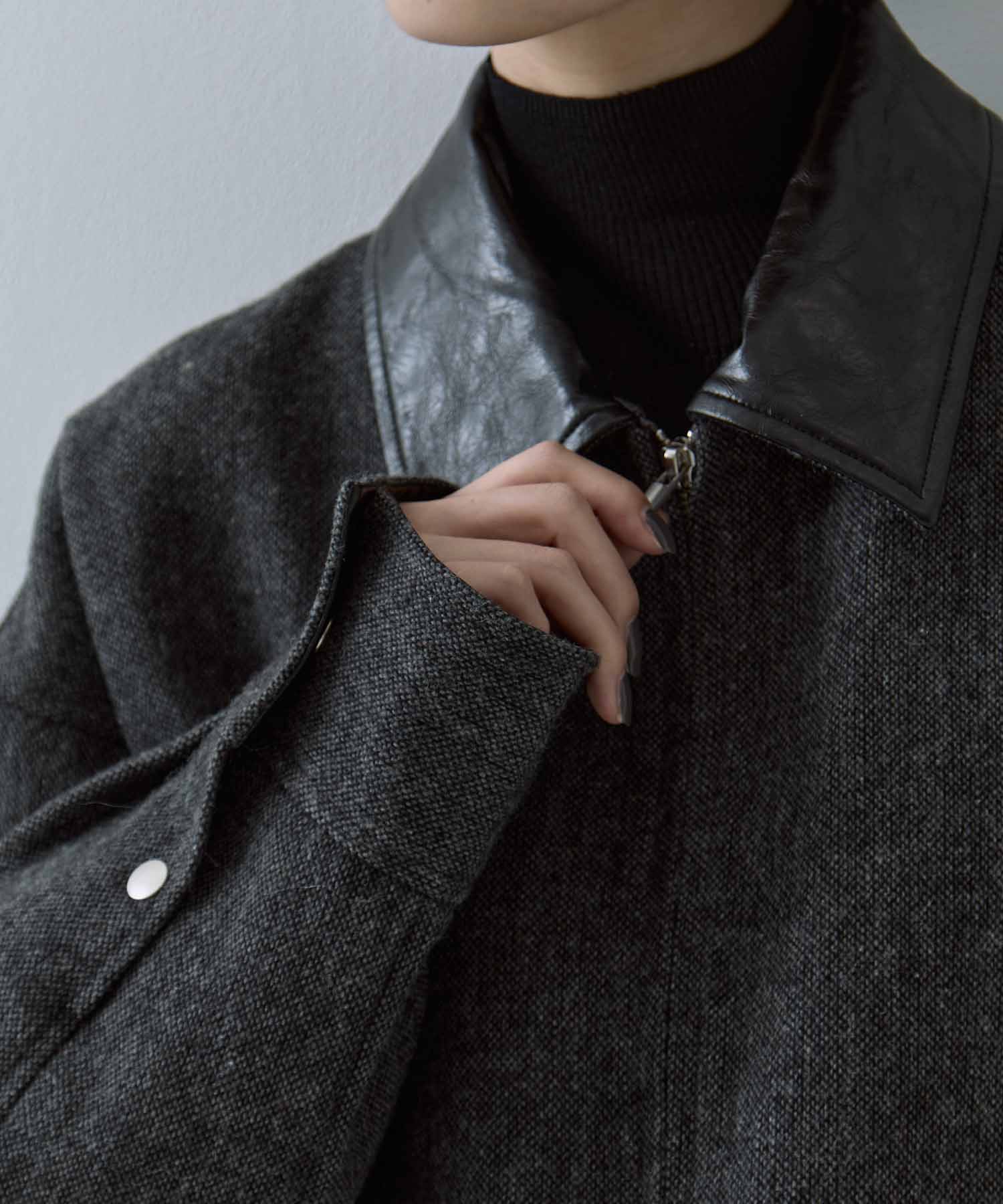 UND TWEED WORK DETAIL BLOUSON AMERI