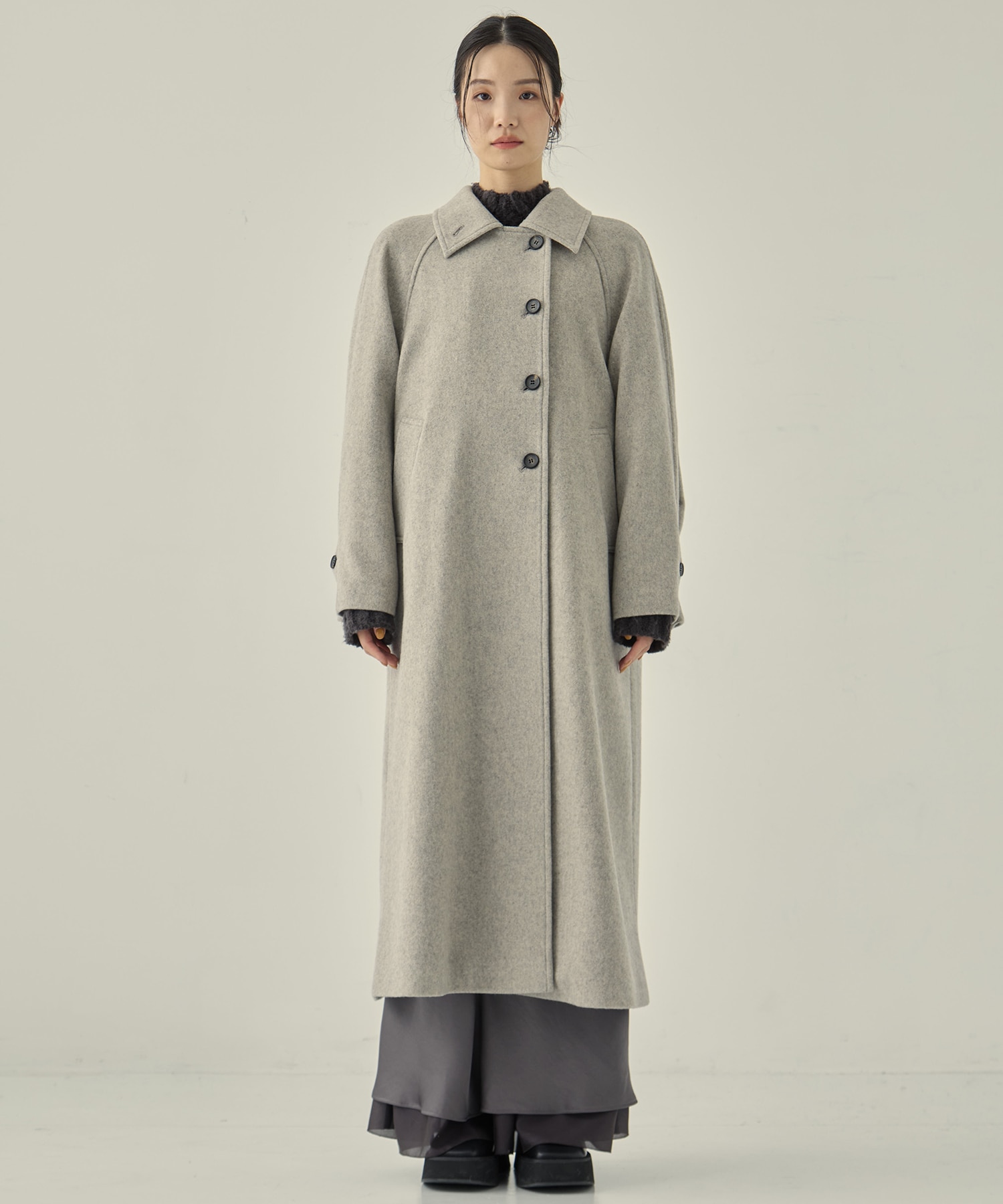 Stand Collar Wool Coat STUDIOUS