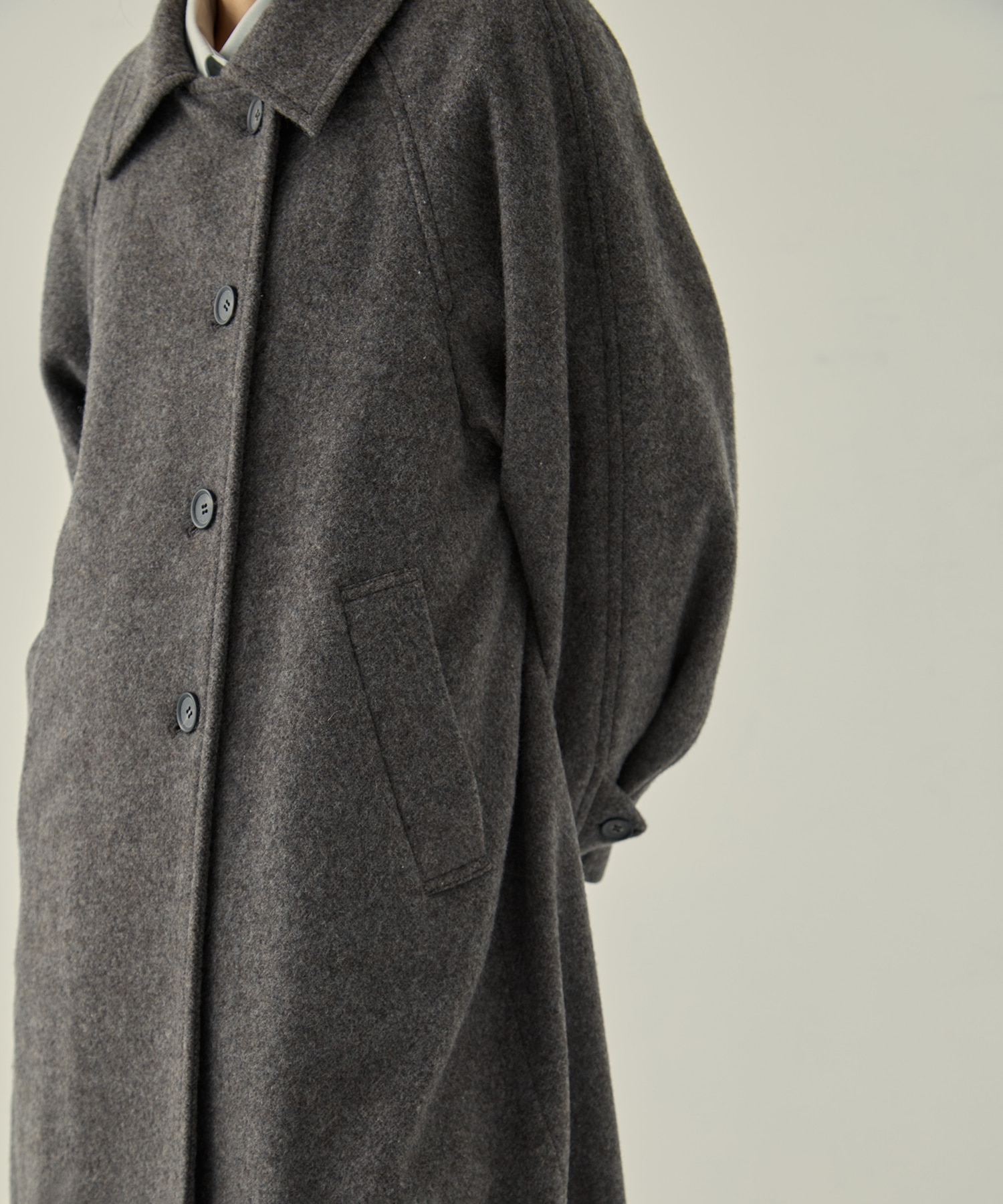 Stand Collar Wool Coat STUDIOUS
