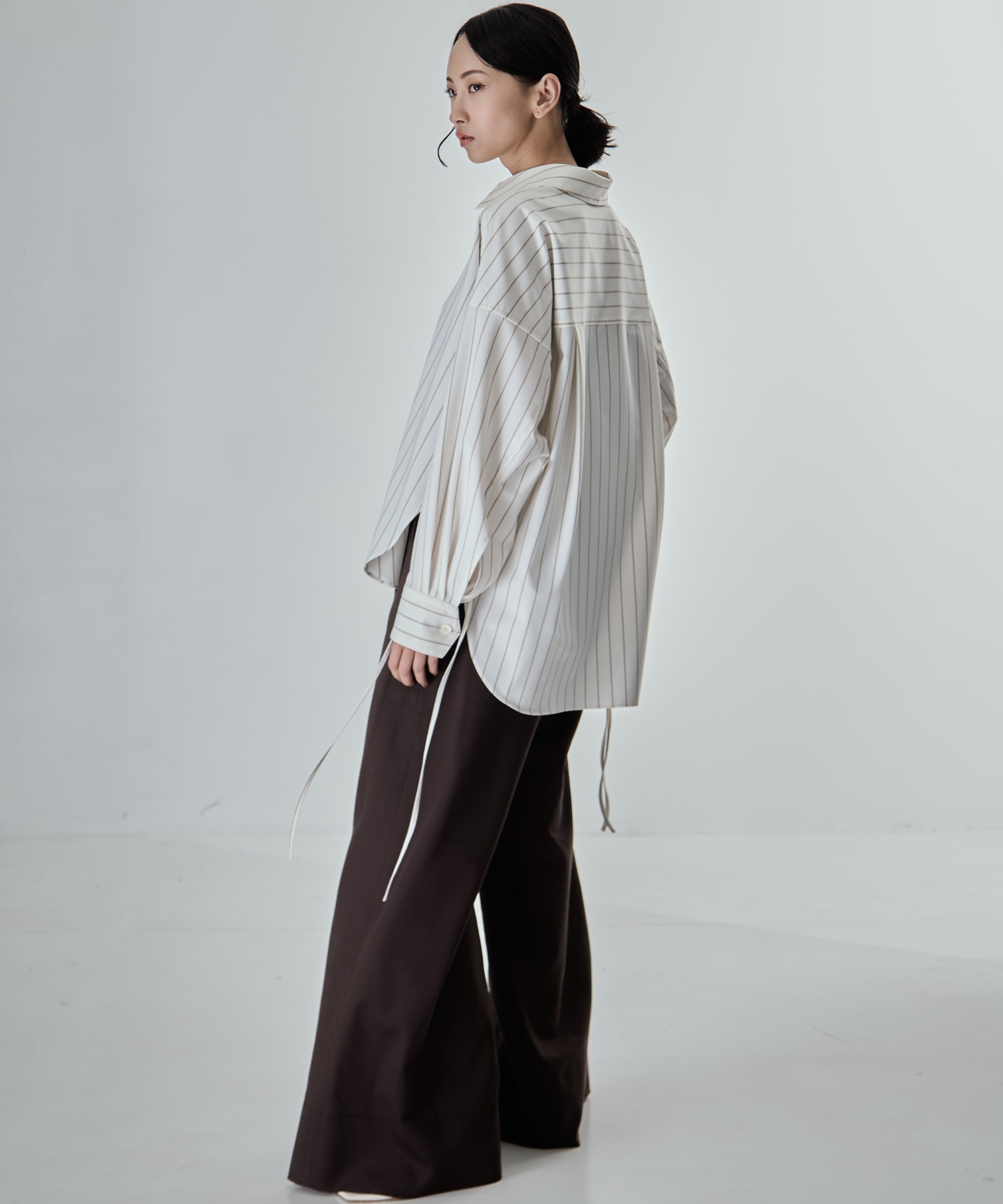 Wide Stripe 2way Shirt STUDIOUS