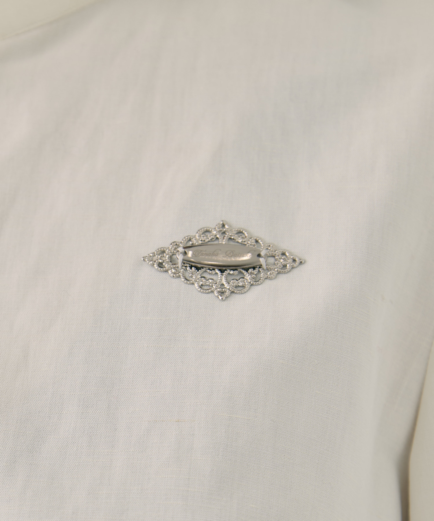 back curtain cropped blouse tanakadaisuke