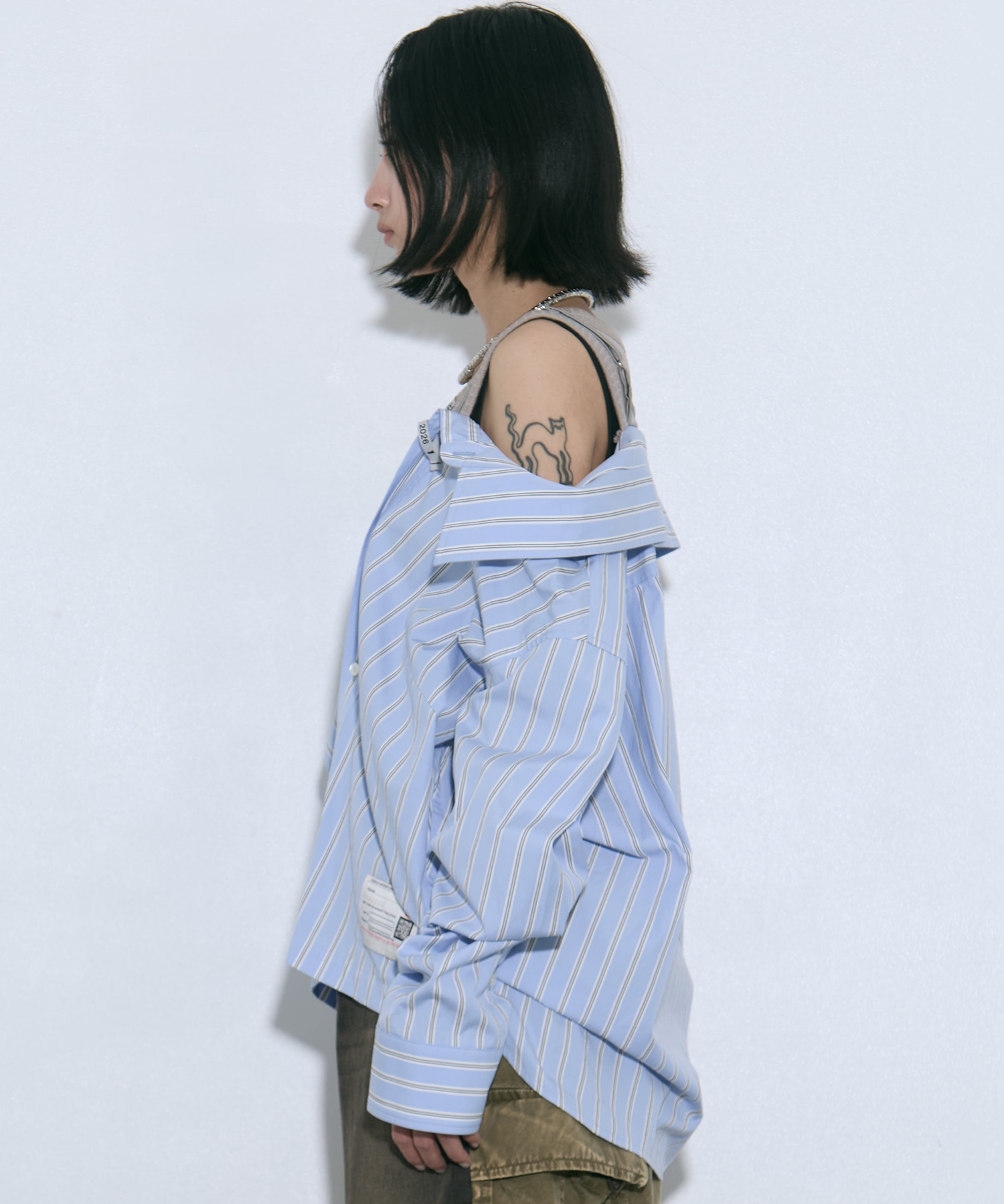 LAYERED STRIPE SHIRTS Maison MIHARA YASUHIRO