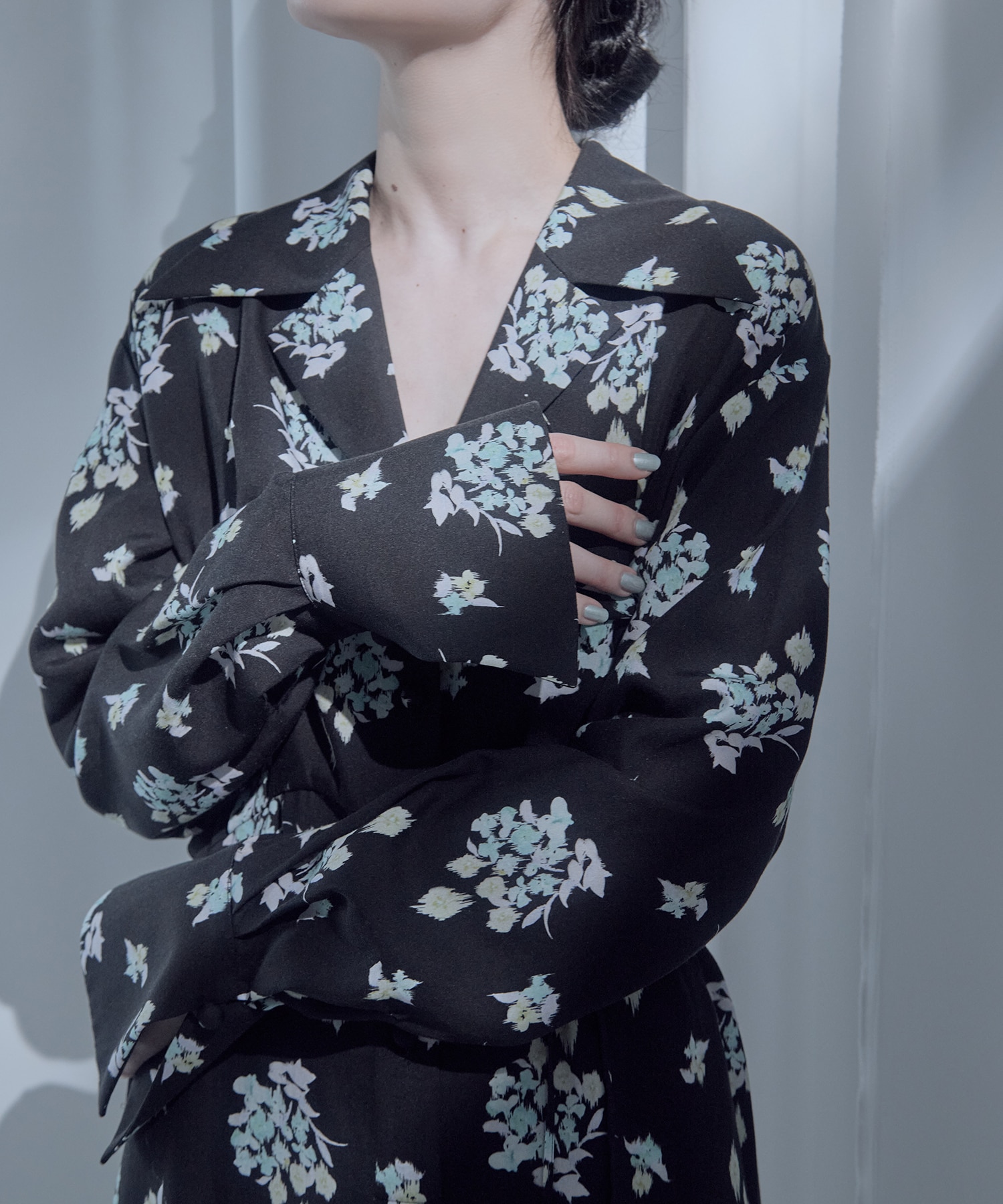 Floral Motif Printed Dress Mame Kurogouchi