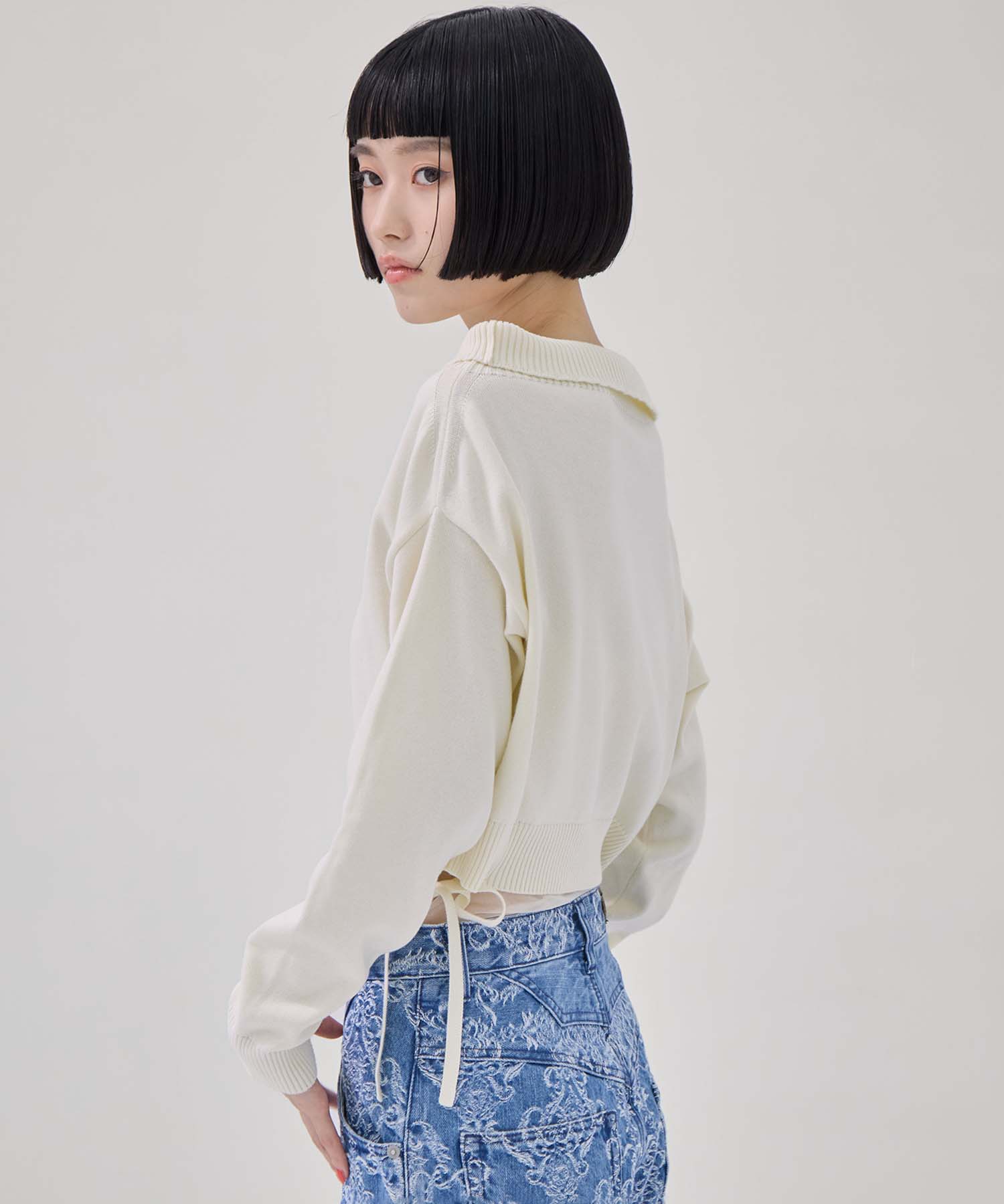 別注2WAY BORELO KNIT TOPS TAN