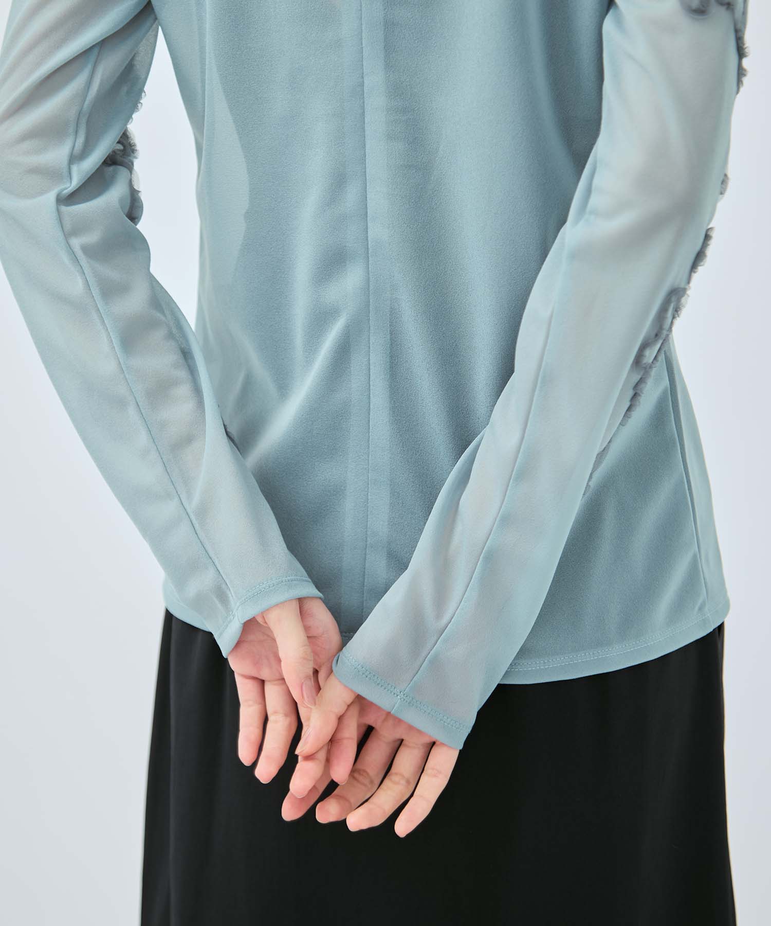 別注Moon road embroidered sheer top MURRAL