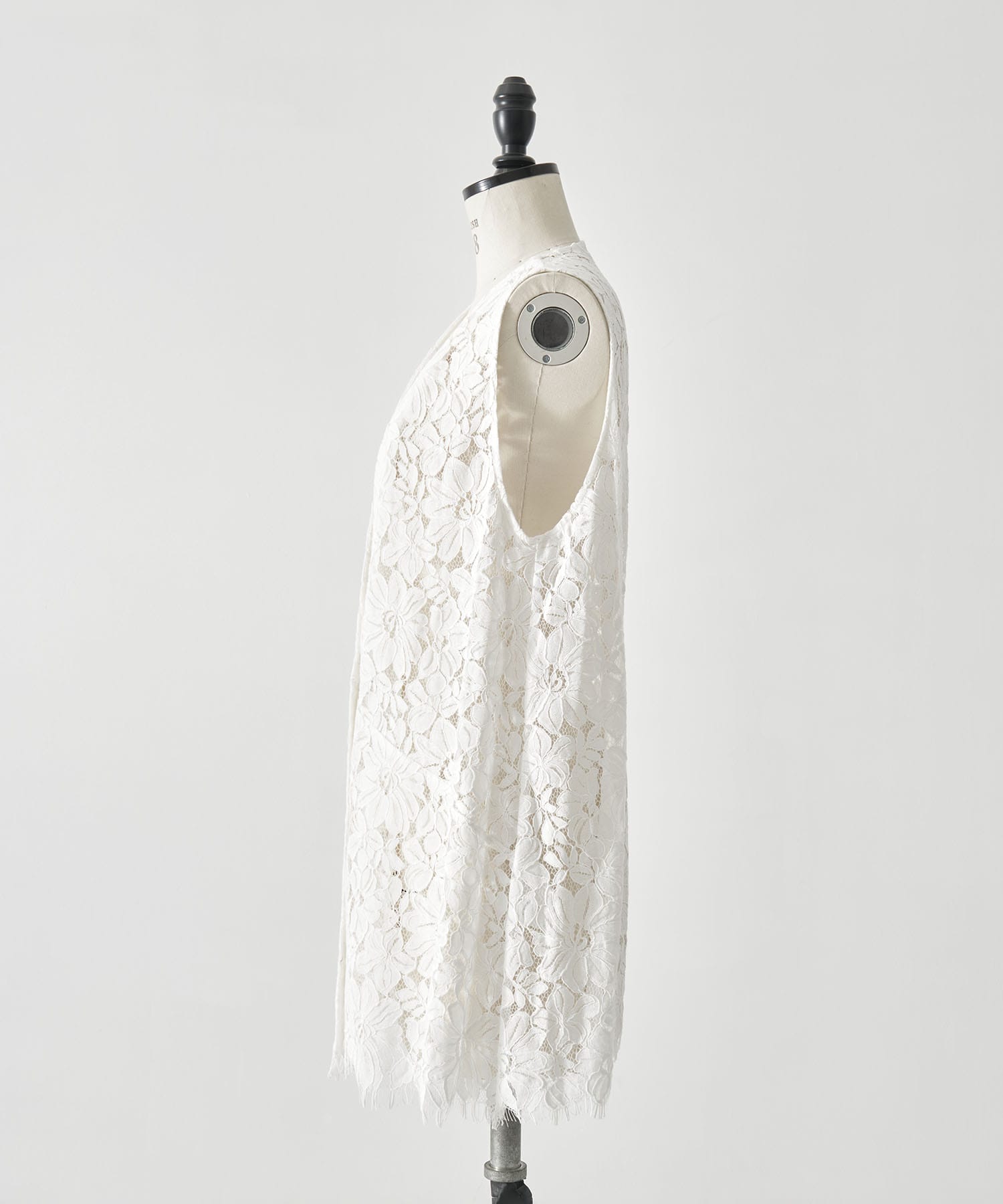 MELANGE LACE VEST LAYERED JACKET AMERI