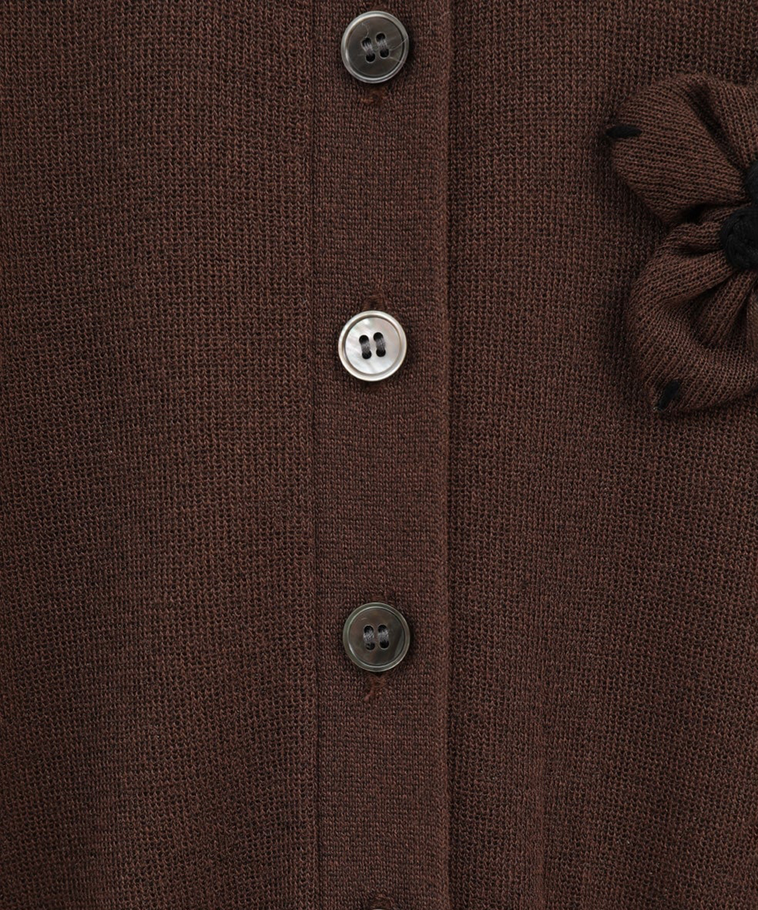 FLOWER MOTIF KNIT CARDIGAN CLANE