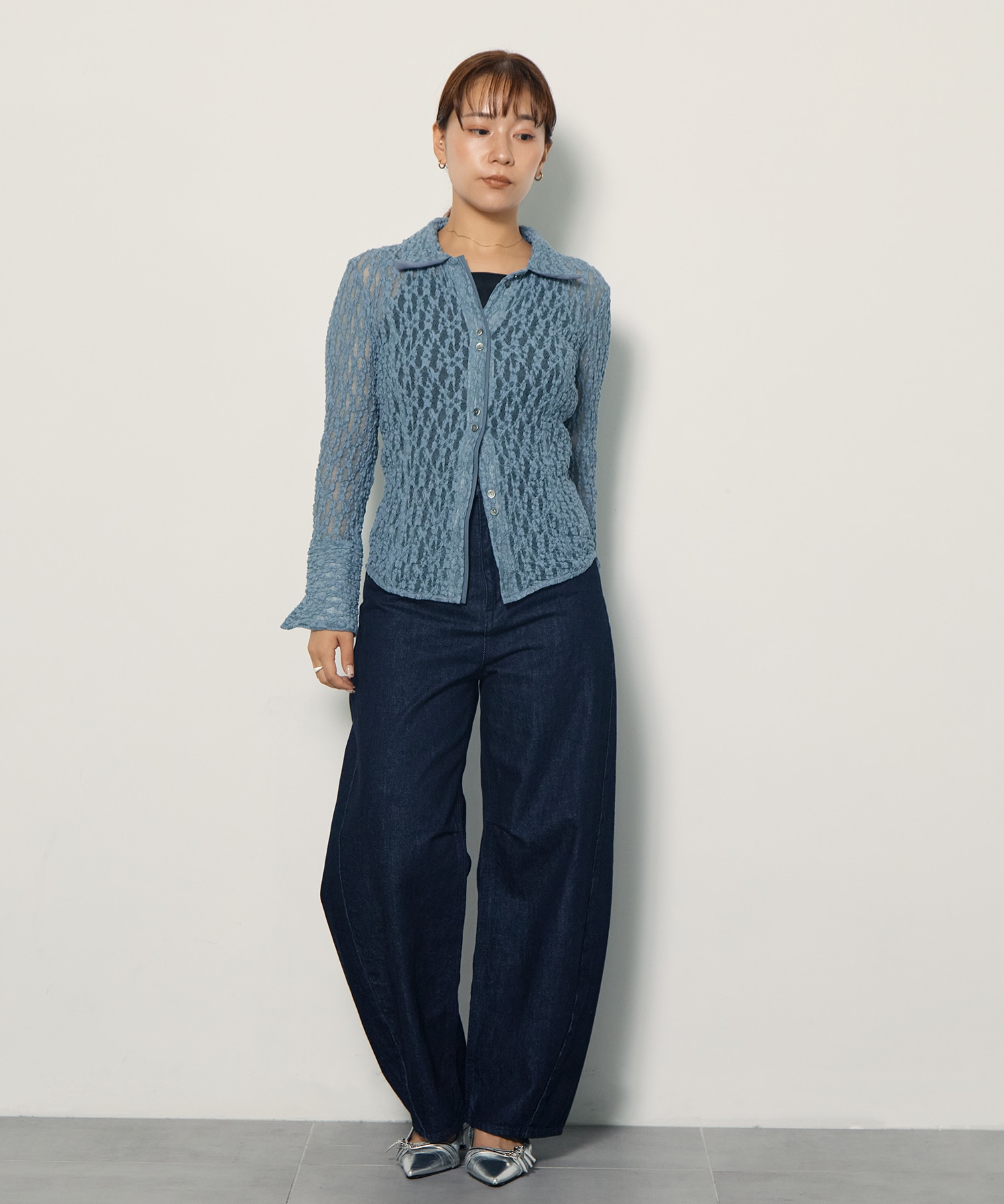 Damaged Barrel Leg Jeans STUDIOUS