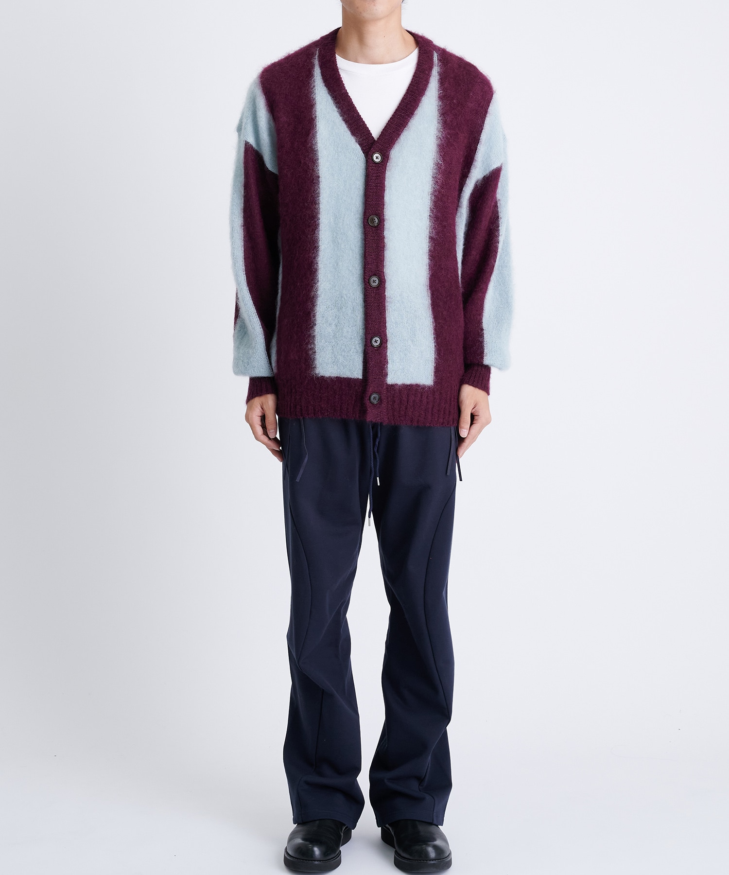 FOOTBALL STRIPE KNIT CARDIGAN COGNOMEN