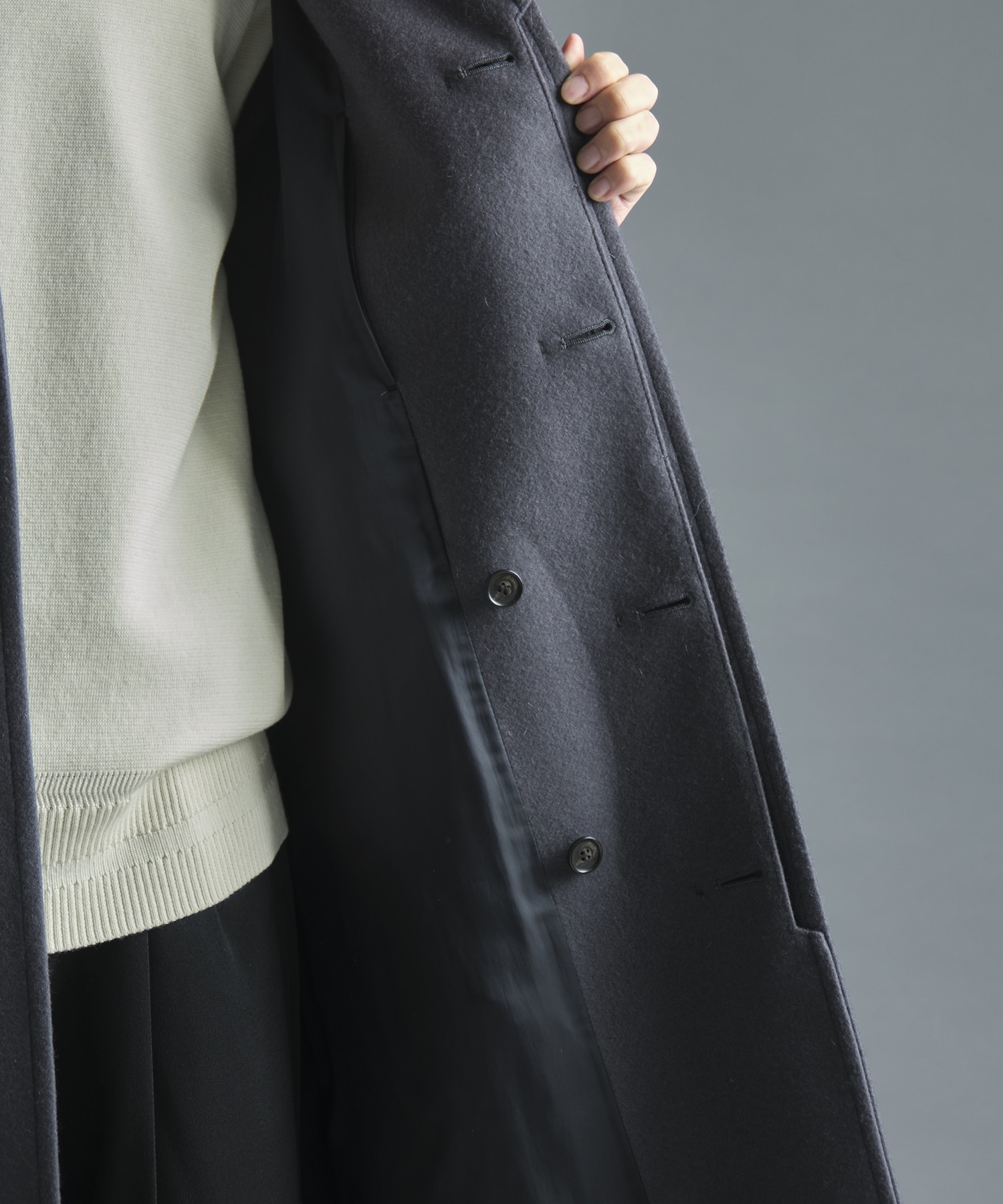 Cashmere wool ステンカラーコート | STUDIOUS