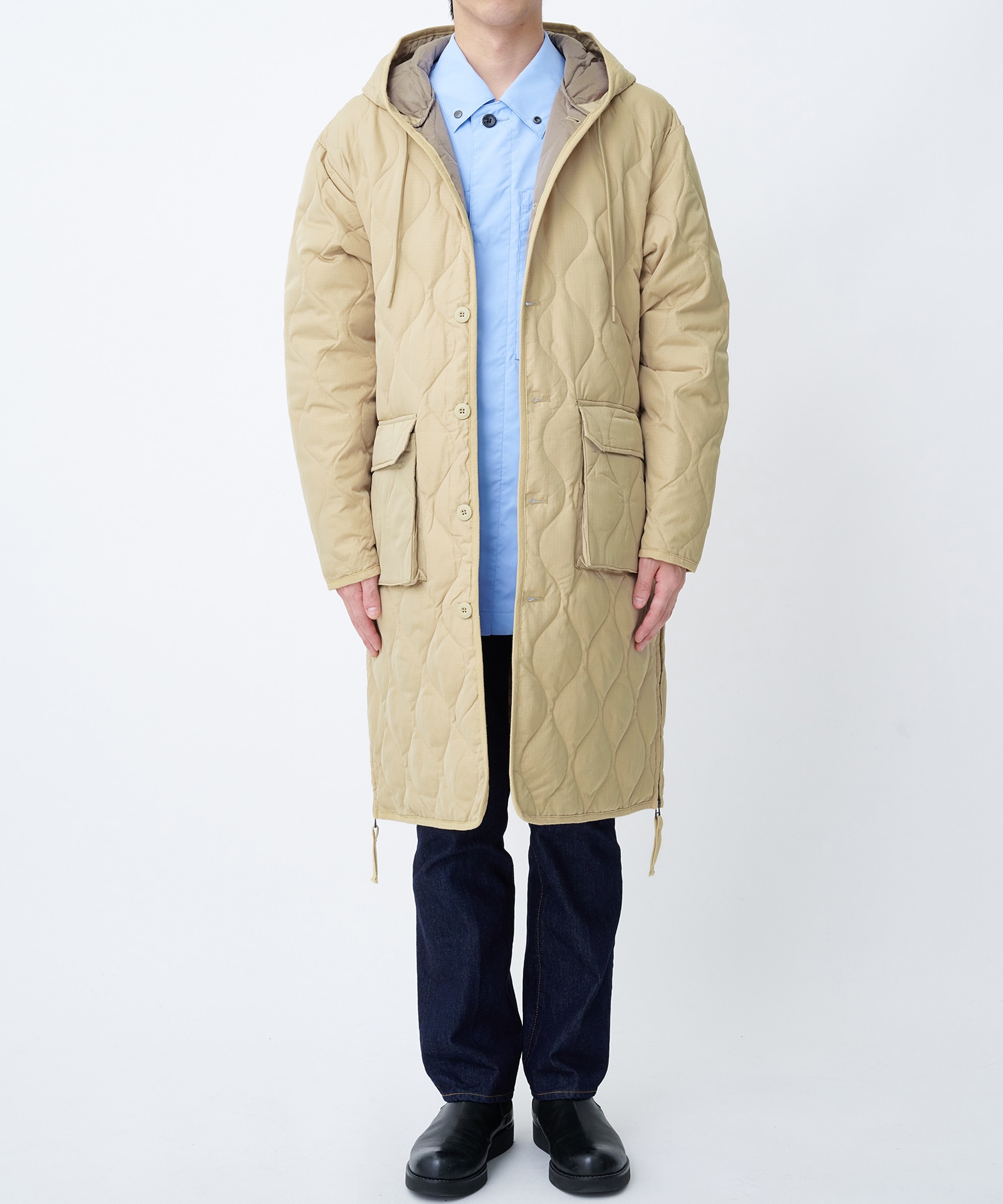 MILITARY HOOD DOWN COAT TAION/TAION EXTRA