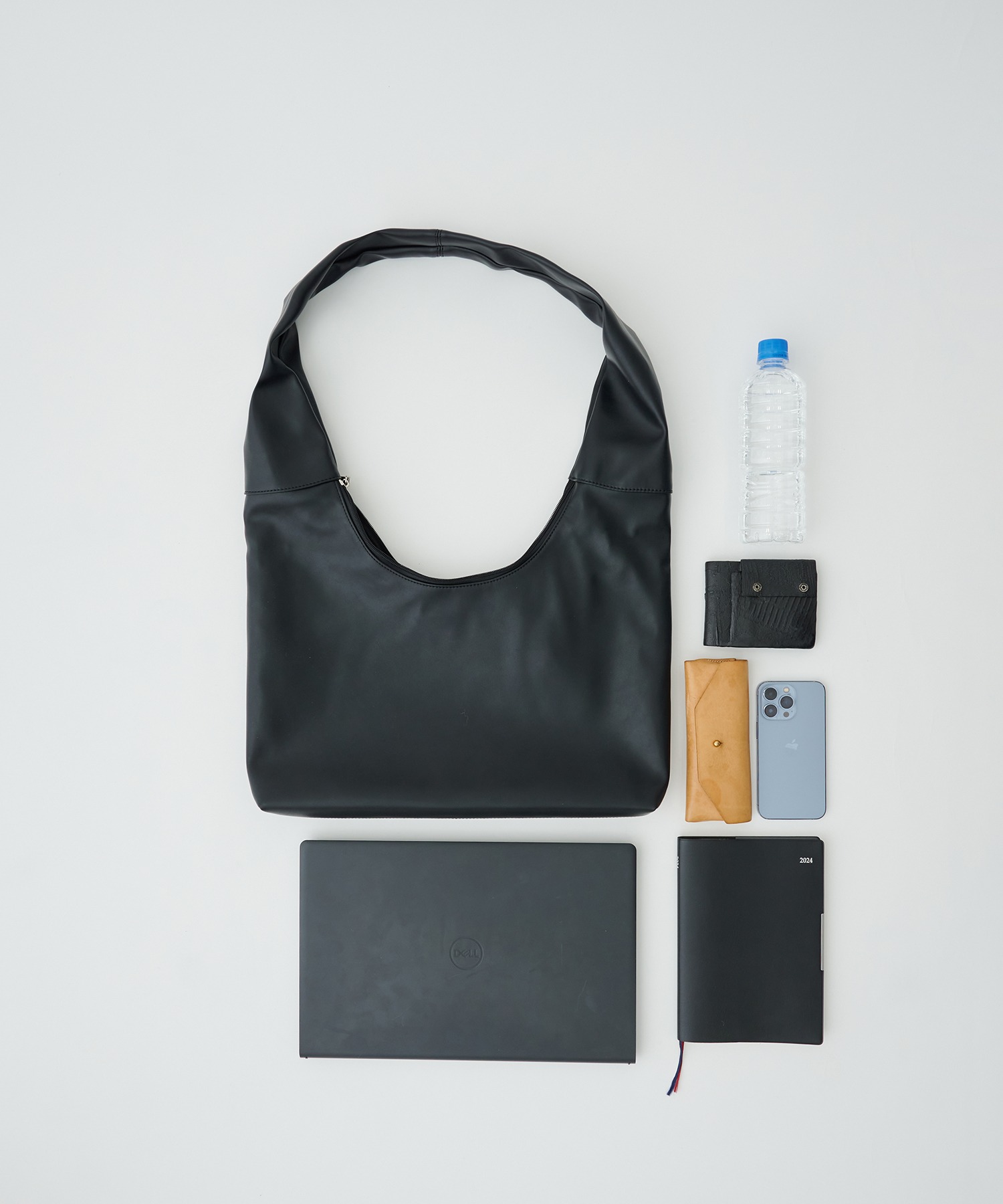 Oversize leather shoulder bag STUDIOUS