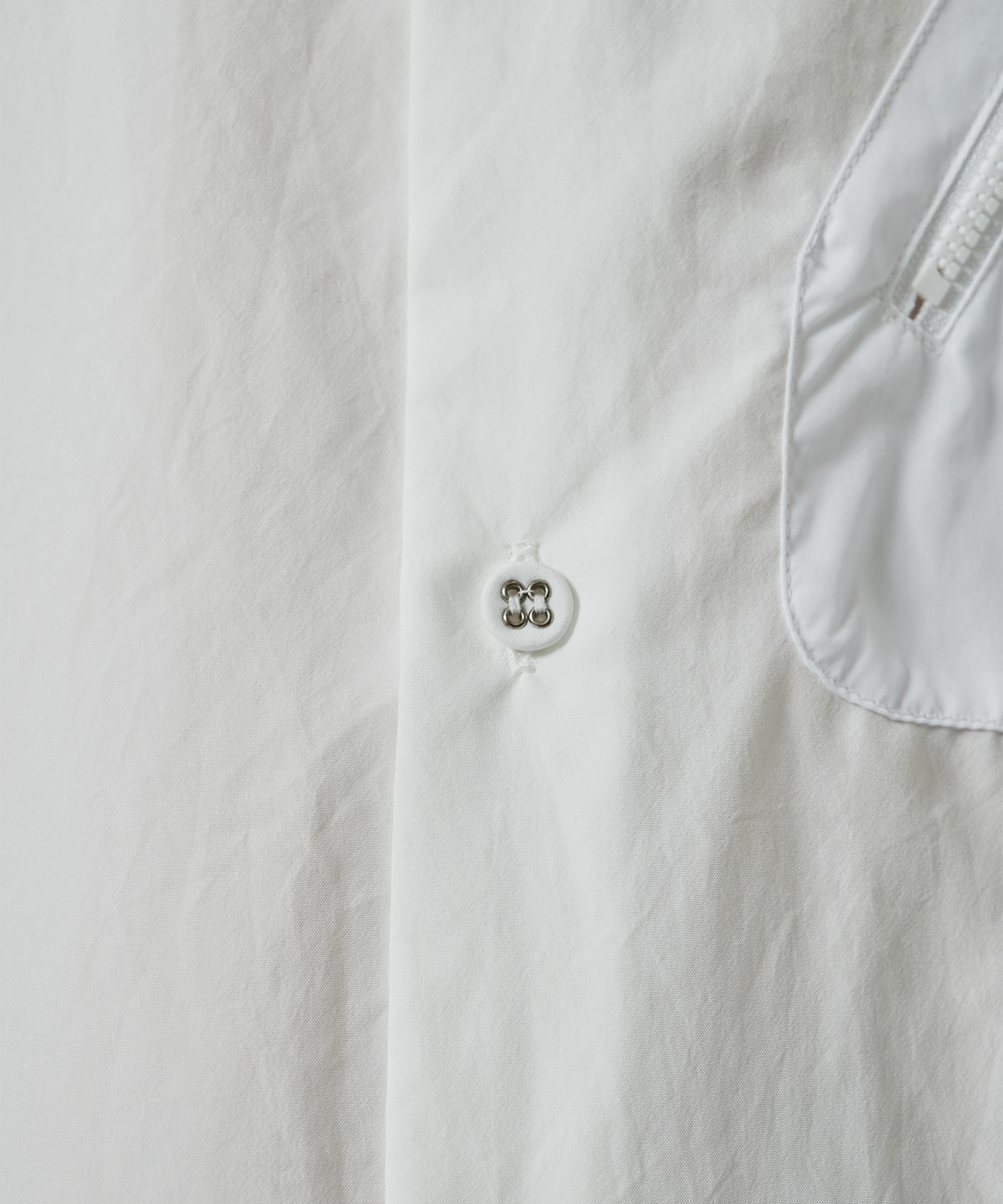 〈別注〉 DRAW CORD S/S POCKET SHIRTS White Mountaineering