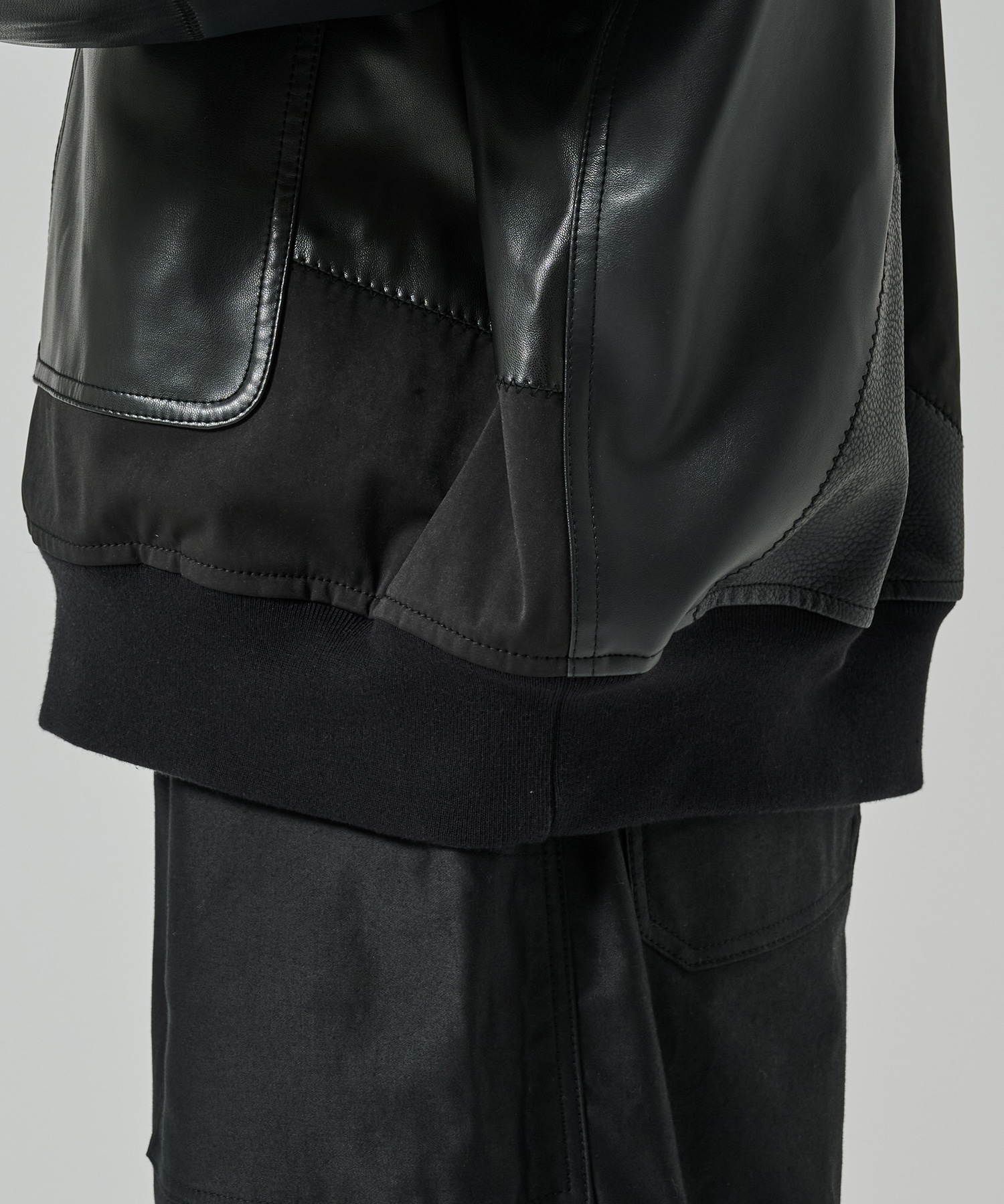 SYNTHETIC LEATHER PATCHWORK BLOUSON / HP-J011-051 COMME des GARCONS HOMME
