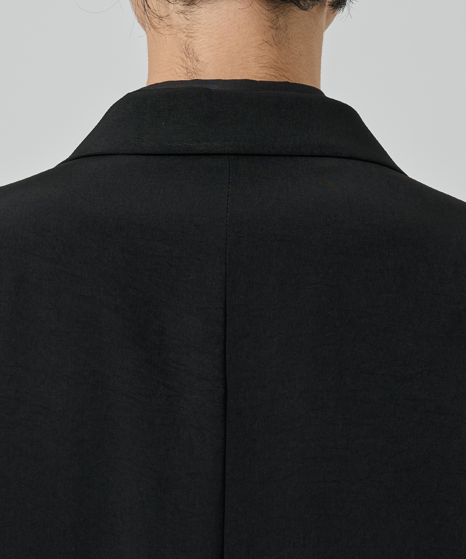 CREPE DE CHINE RIGHT PLEATED JACKET GroundY