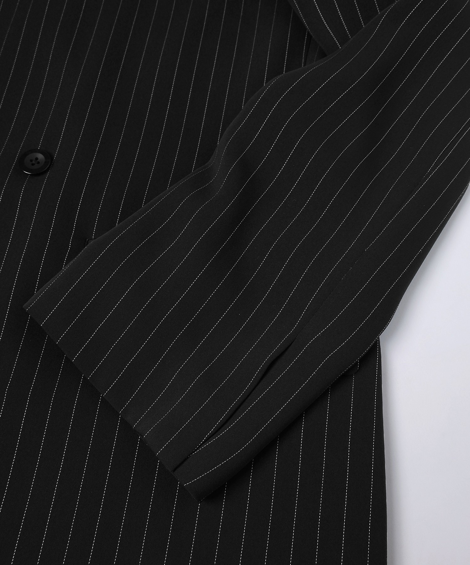 Stripe Double Cloth Button-Tab Pocket Tailored Jacket CULLNI