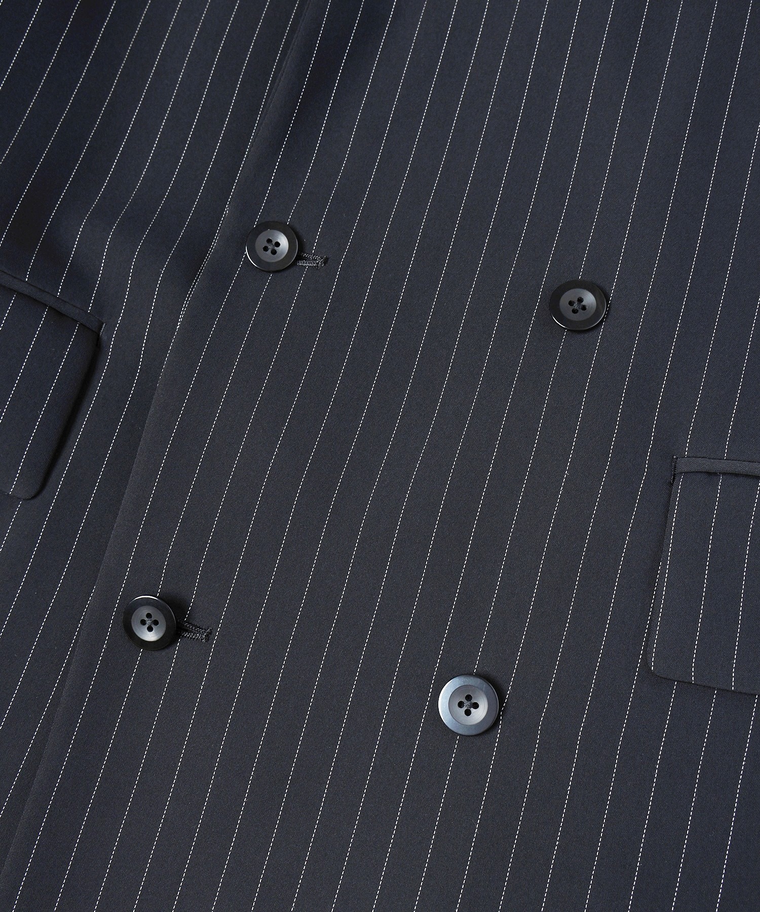 Stripe Double Cloth Button-Tab Pocket Tailored Jacket CULLNI