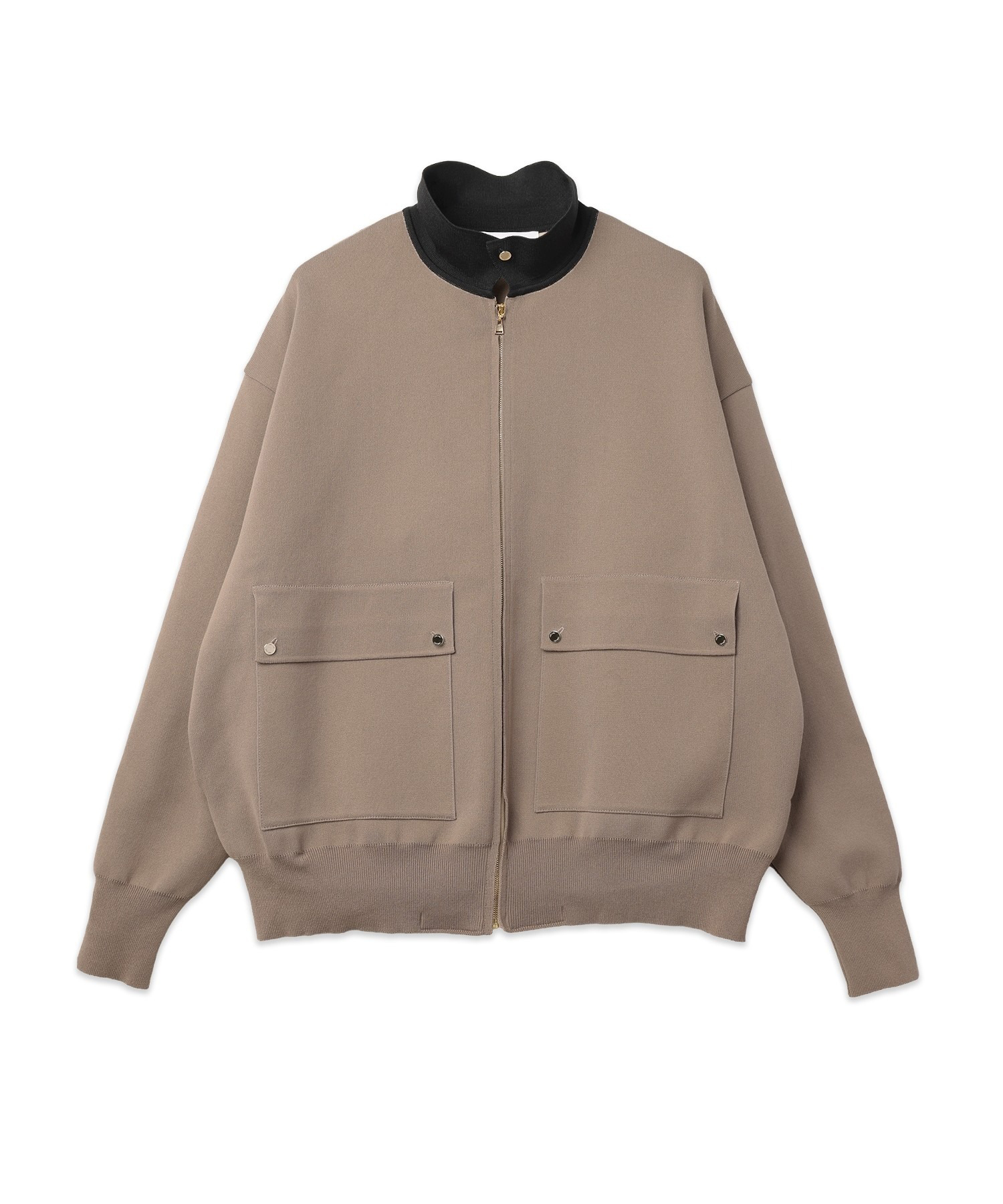 Organic Cotton Smooth Knit Big Pocket Zip Jacket CULLNI