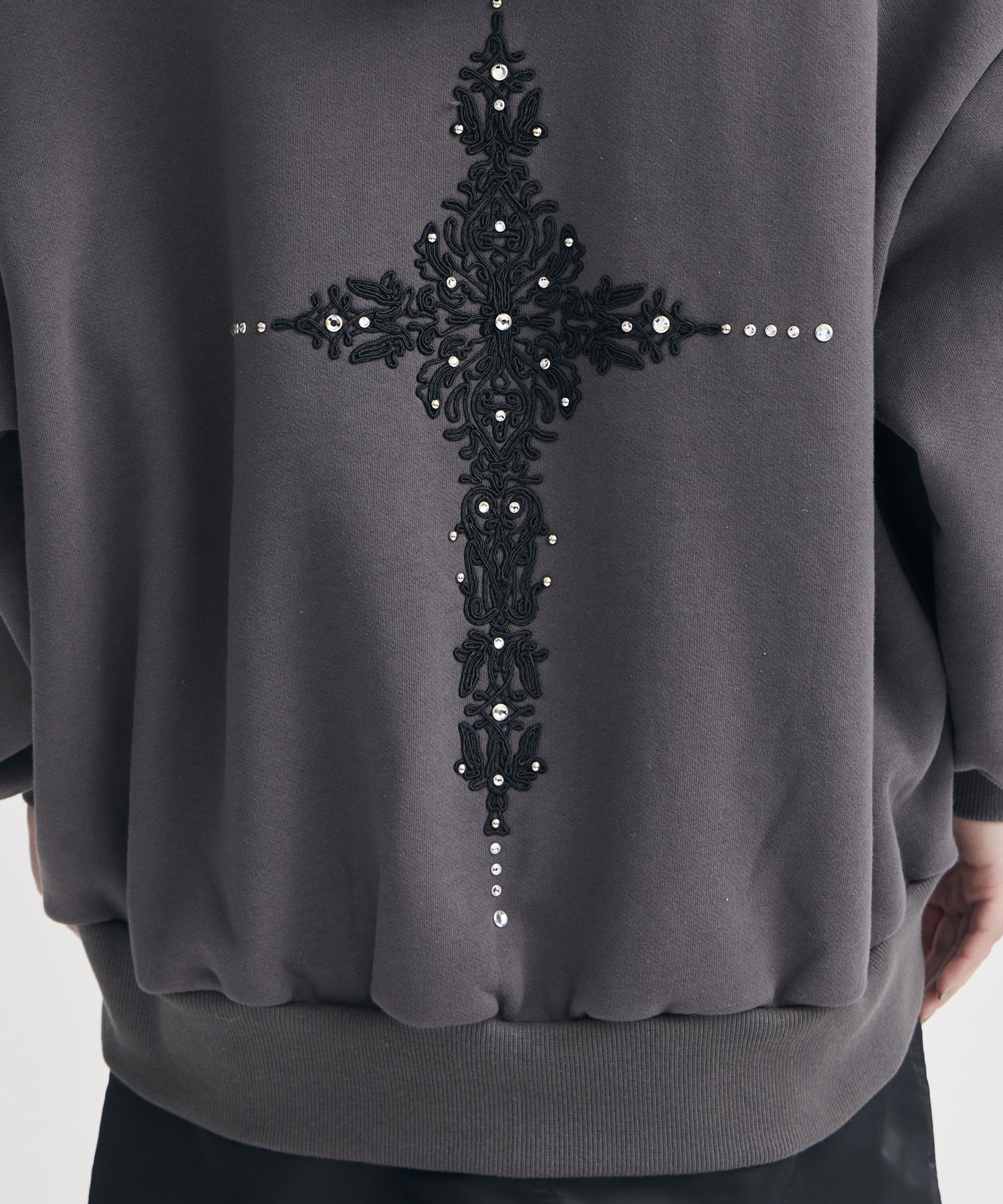 damask cross embroidery hoodie tanakadaisuke