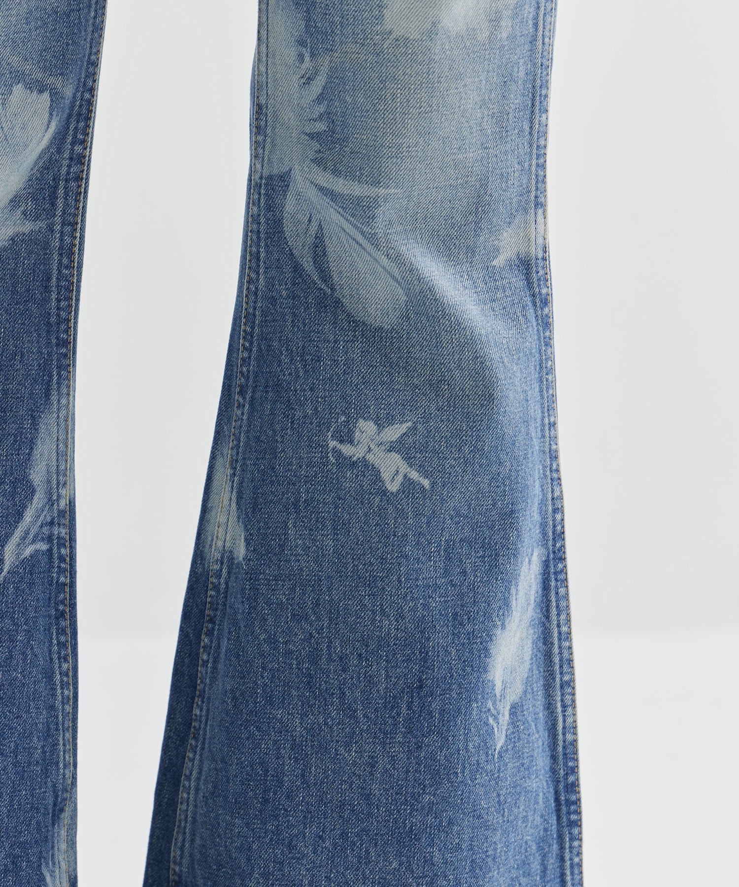 MASU BOYS FEATHER BELL-BOTTOM JEANS MASU