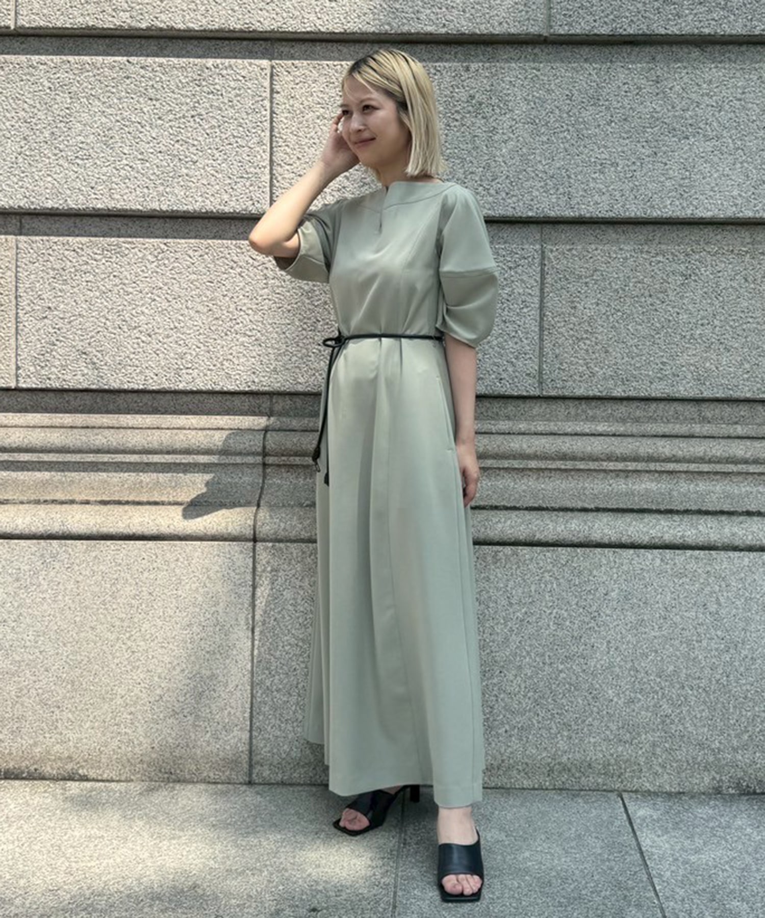 Sesilia lantan sleeve dress GR AKIRANAKA