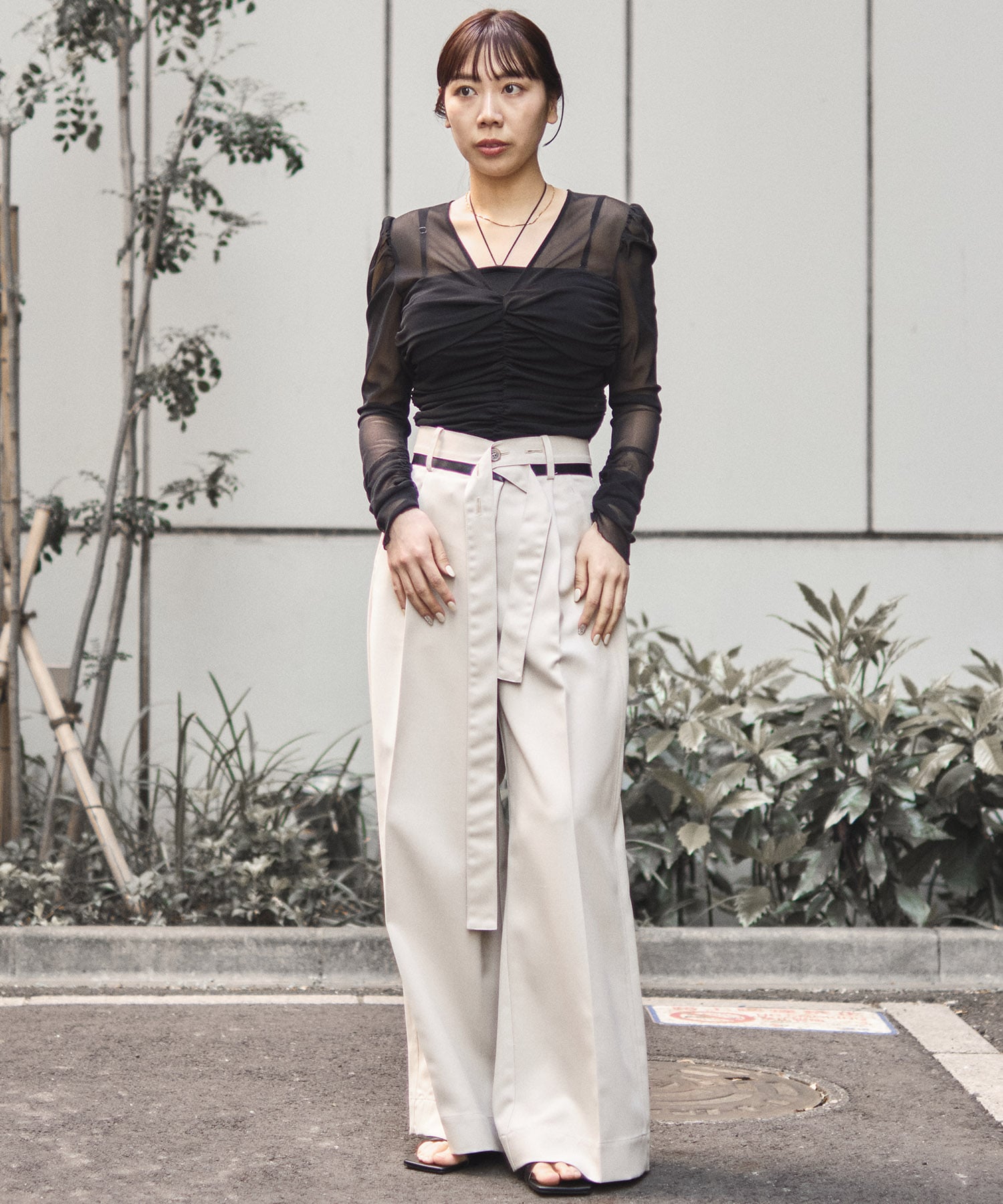 別注 TULLE GATHERED TOP FETICO