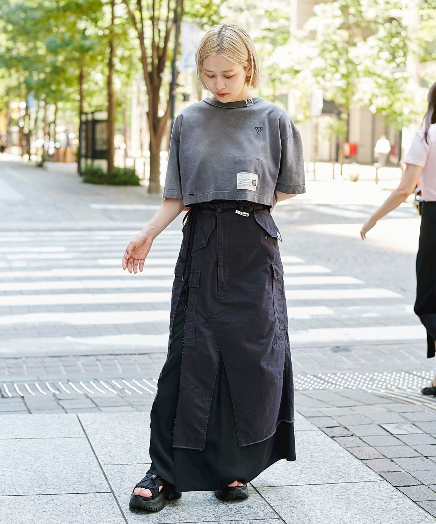 SUN FADED CROPPED TEE Maison MIHARA YASUHIRO