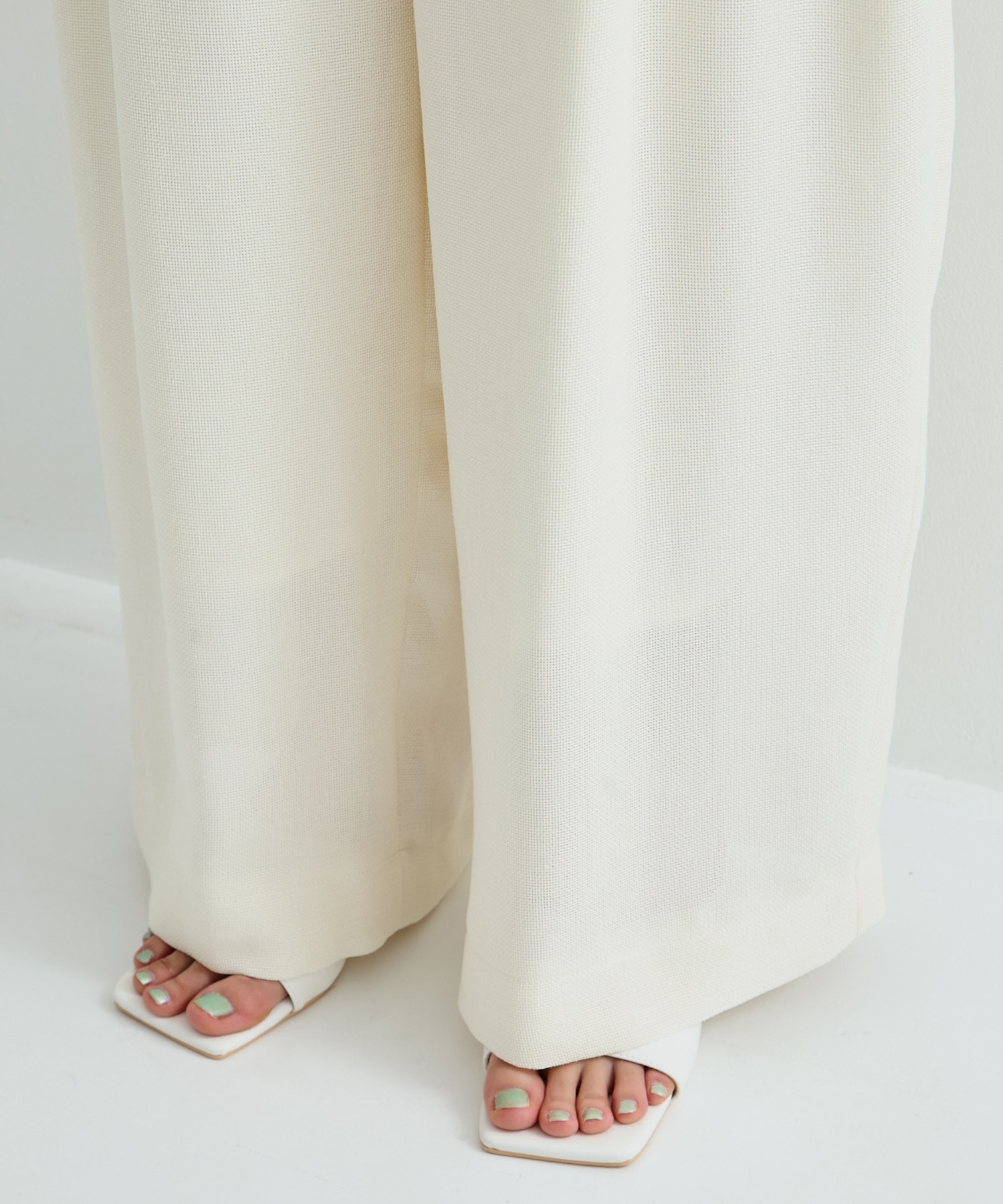 Asymmetric Front Mesh Trousers STUDIOUS