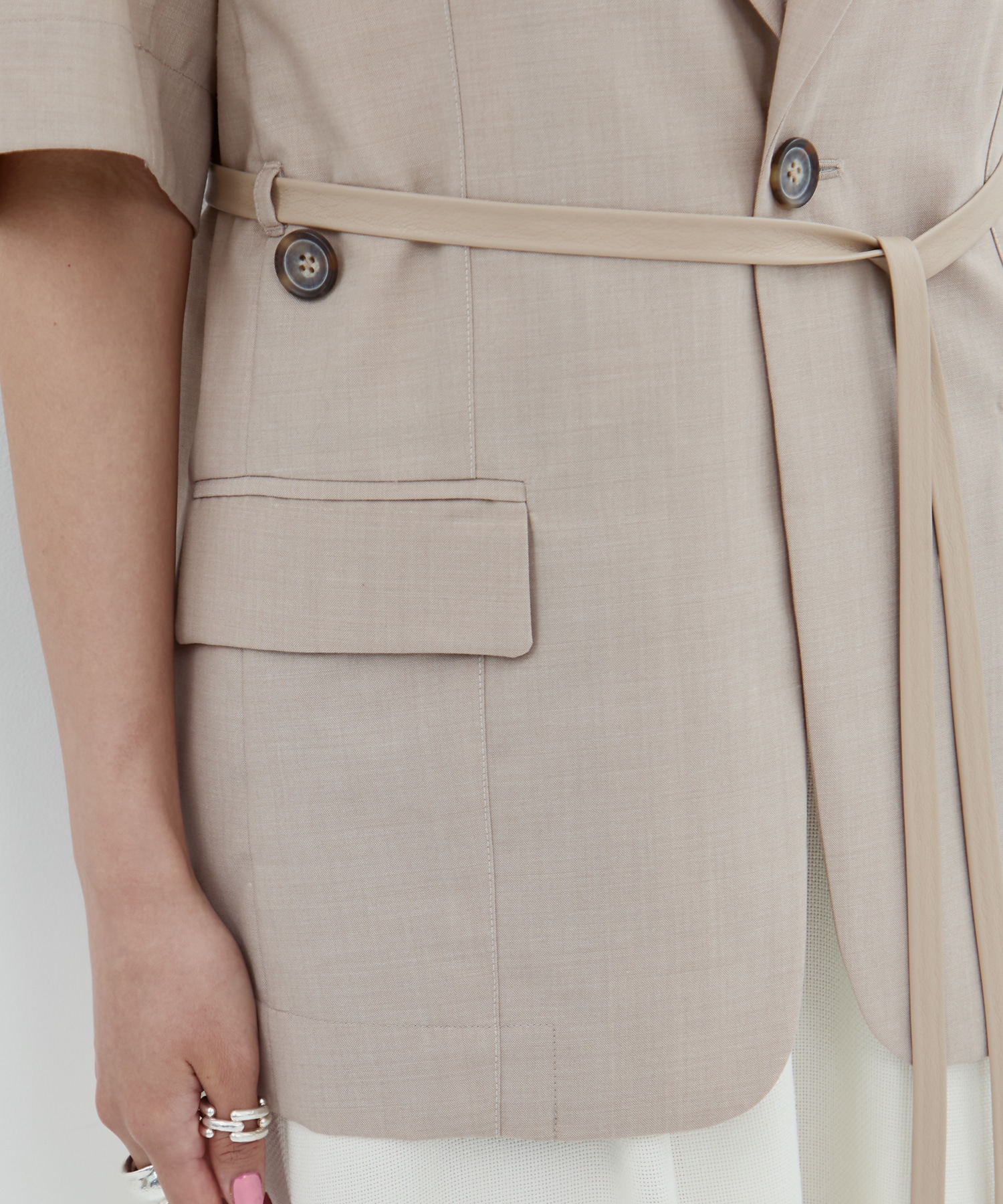 Half Sleeve Summer Wool Jacket STUDIOUS