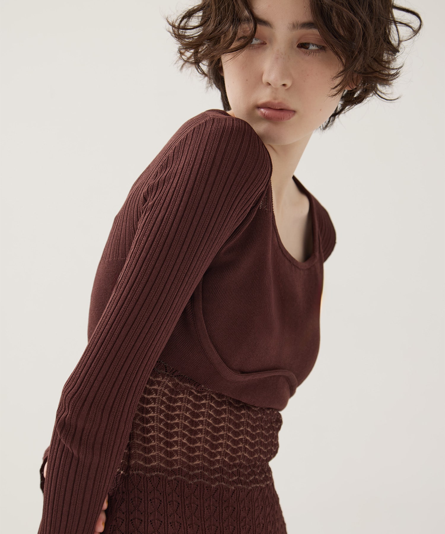 別注Square Neck Ripple Knit EMILY ODA