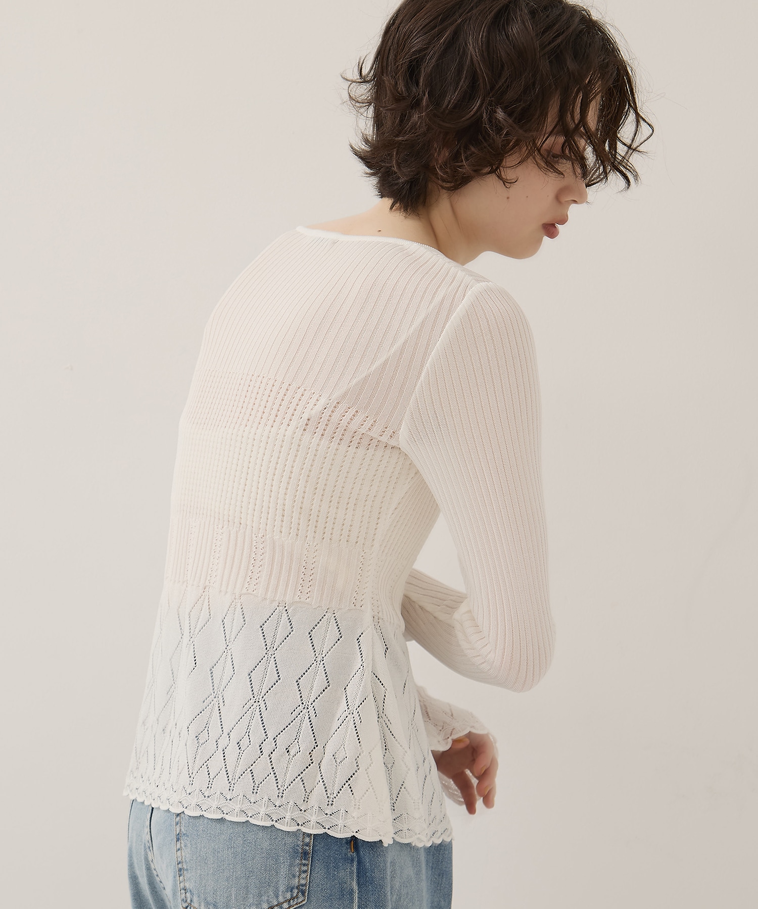 Lace Knit Cardigan EMILY ODA