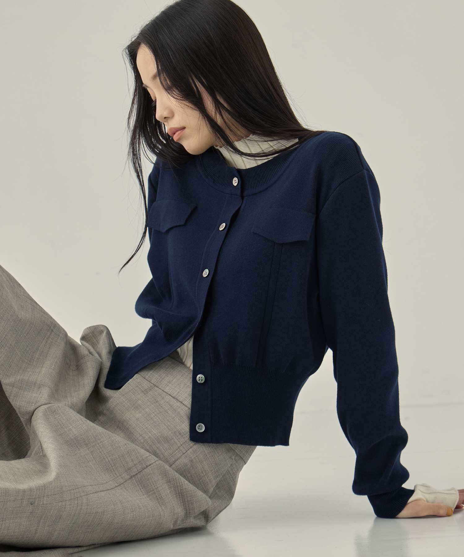 POCKET KNIT CARDIGAN STUDIOUS