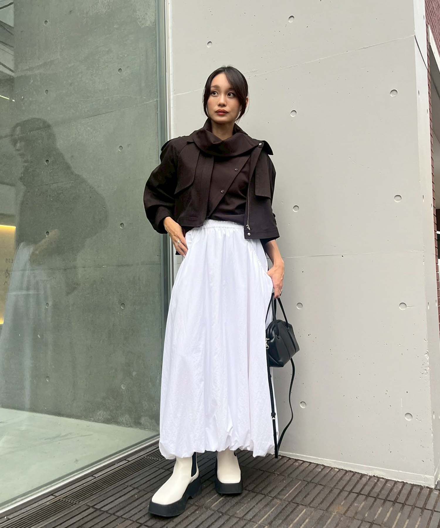 BACK GATHER SHORT TRENCH BLOUSON STUDIOUS