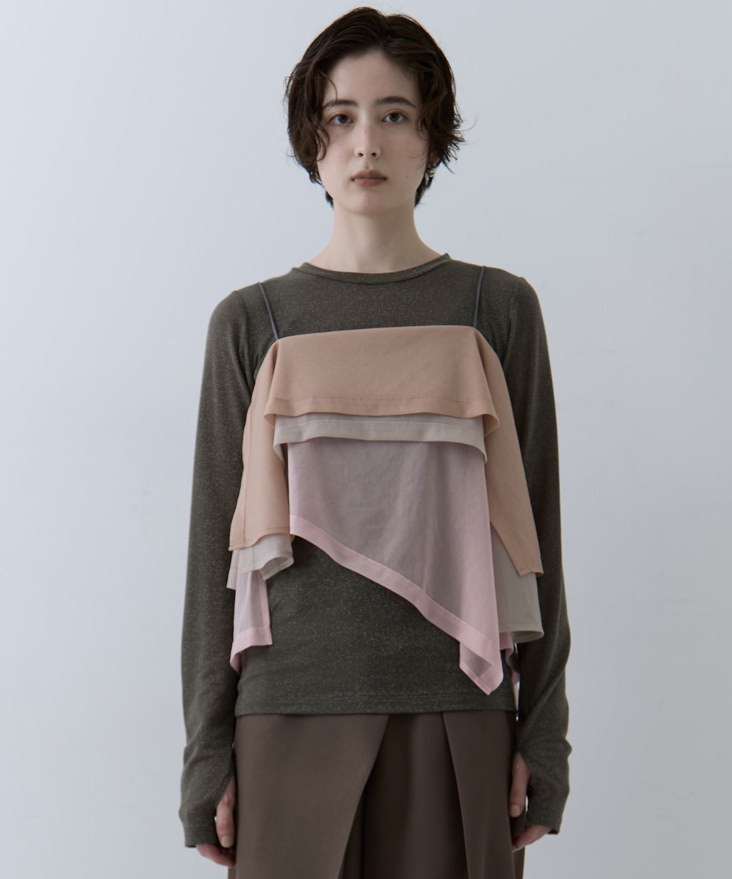 3way Camisole & Cashmere Long T STUDIOUS