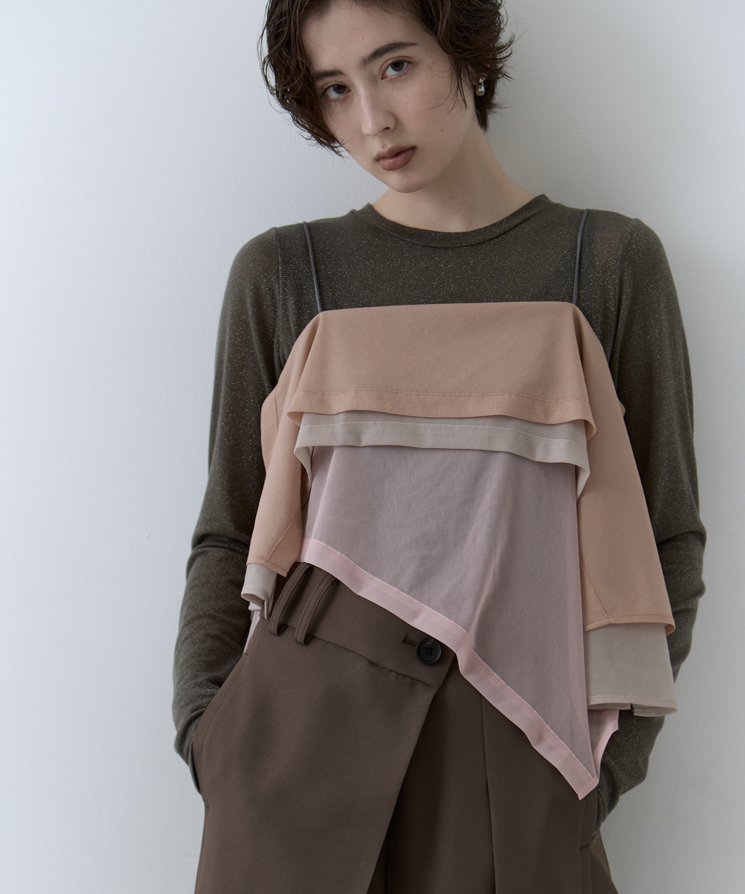 3way Camisole & Cashmere Long T STUDIOUS