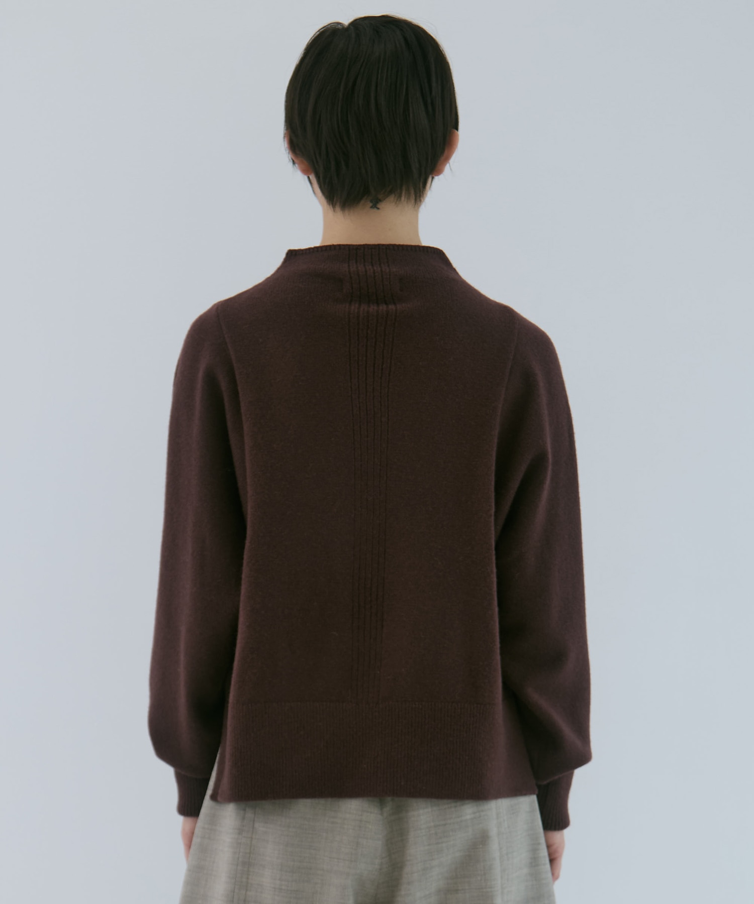 別注 CASHMERE BOAT NECK KNIT WRAPINKNOT