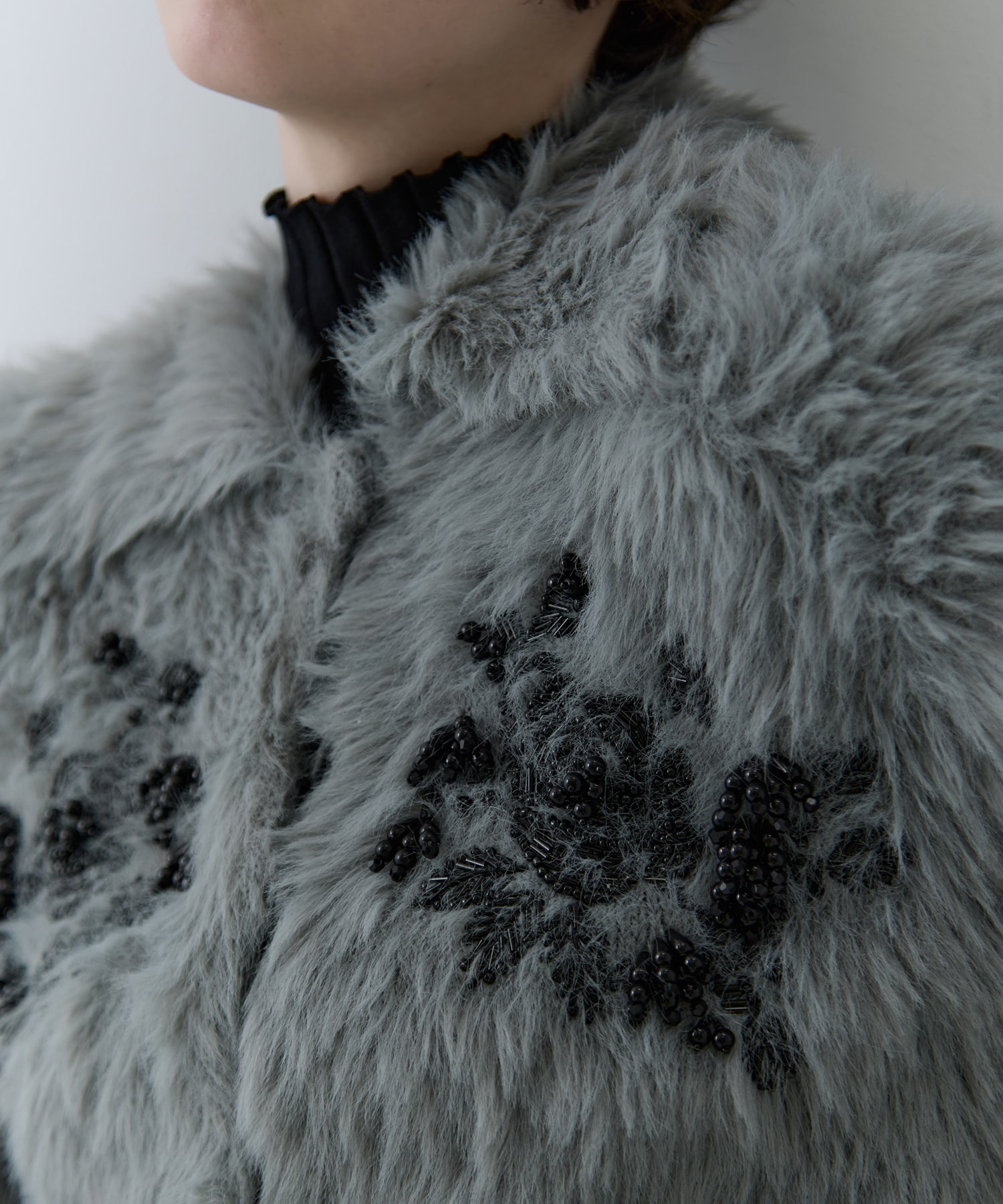 別注 シャギービジューカーディガン FETICO