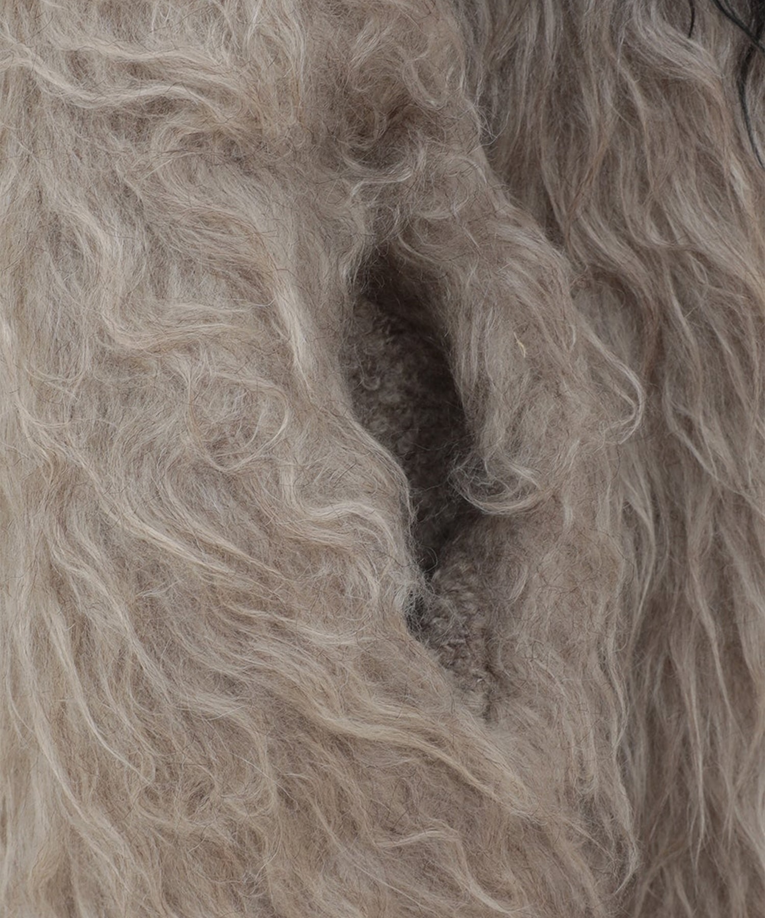 BI COLOR SHAGGY KNIT CARDIGAN CLANE