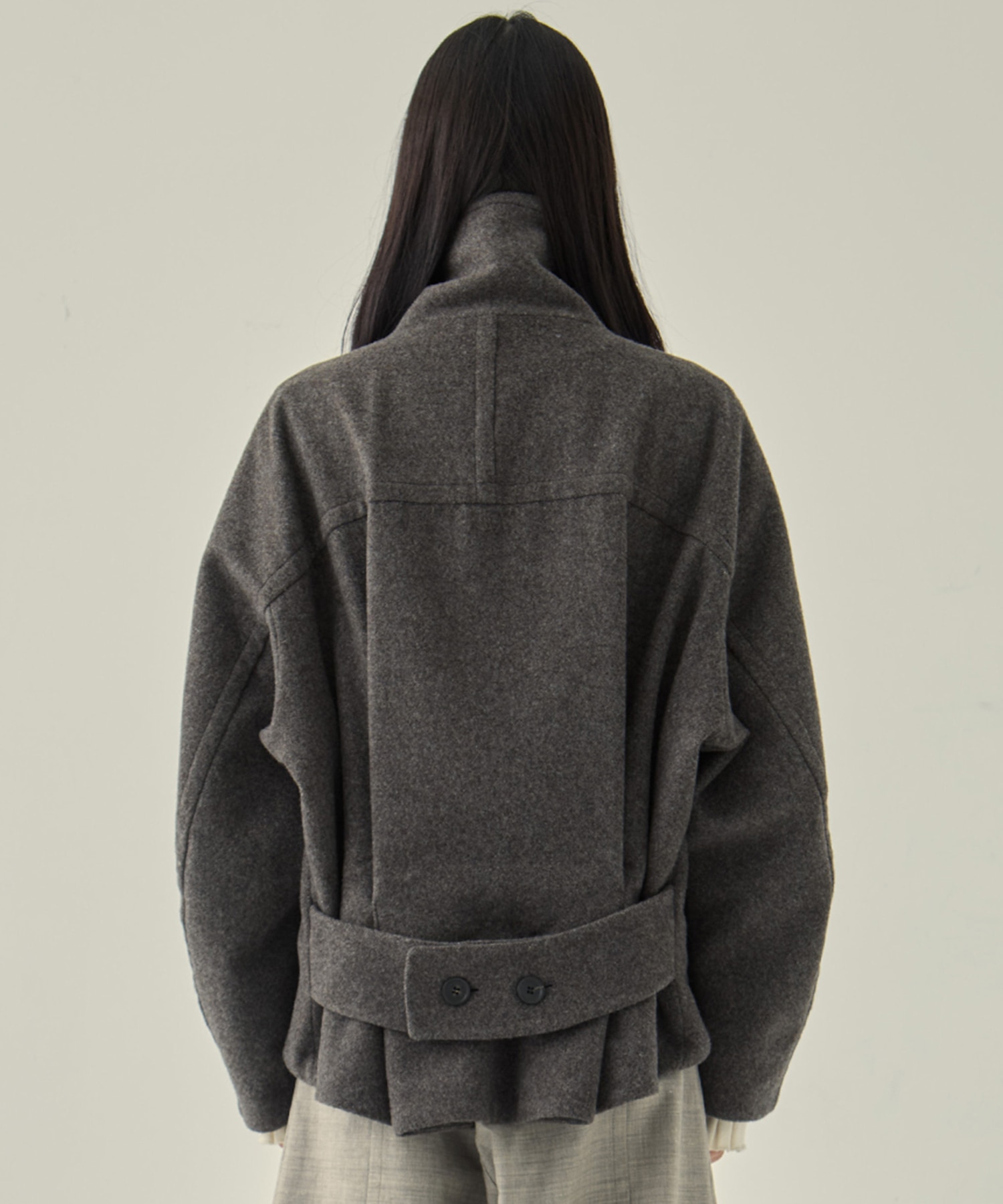 Stand Collar Wool Blouson STUDIOUS