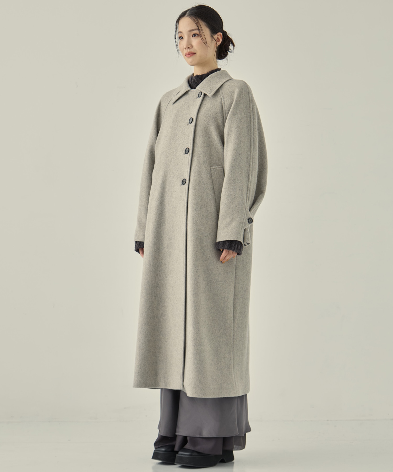 Stand Collar Wool Coat STUDIOUS