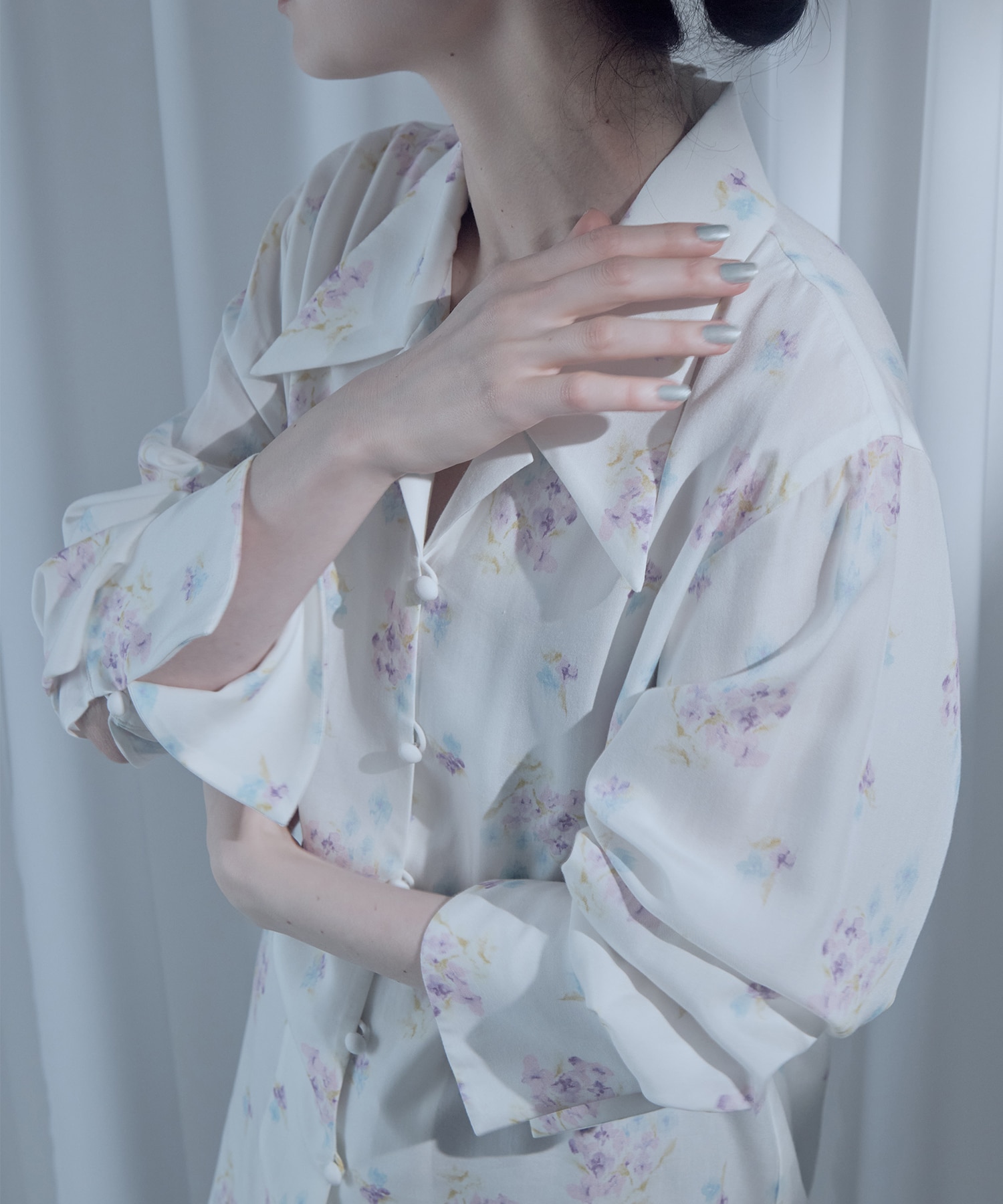 Floral Motif Printed Shirt Mame Kurogouchi